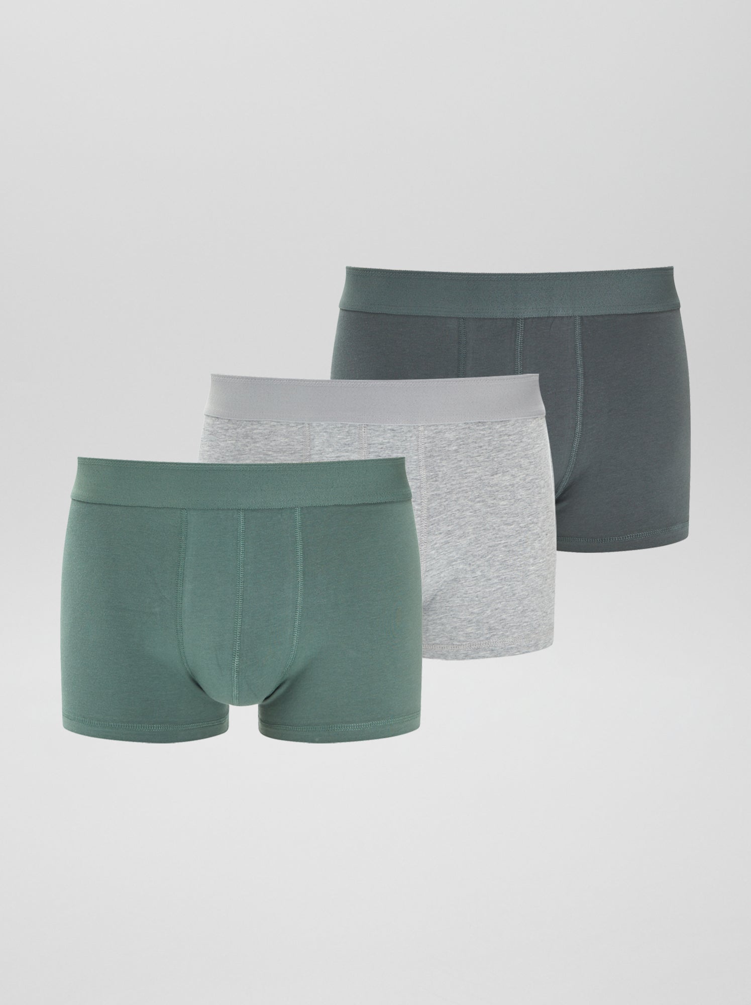 Lot de 3 boxers unis - Kaki