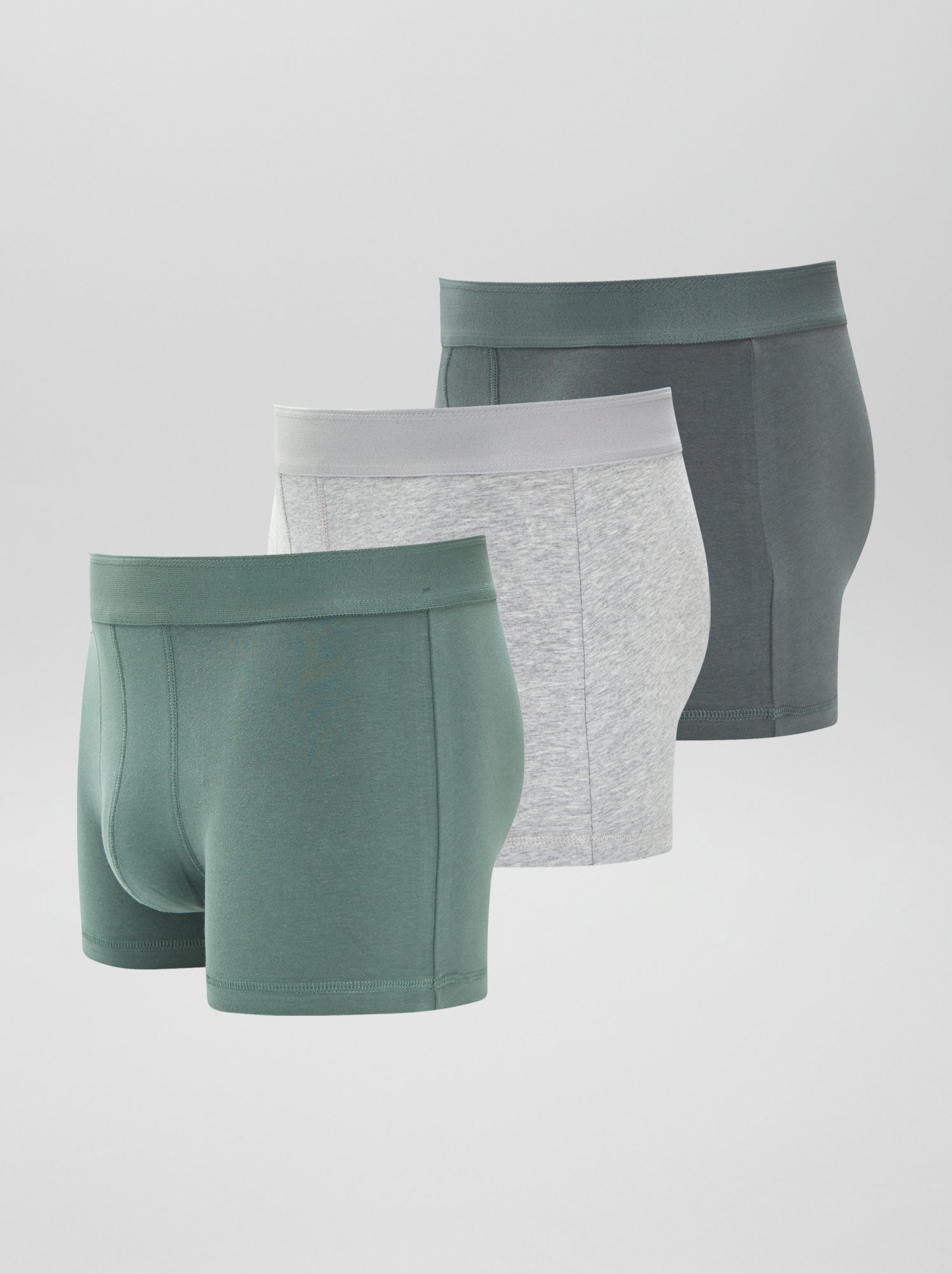 Lot de 3 boxers unis - Kaki