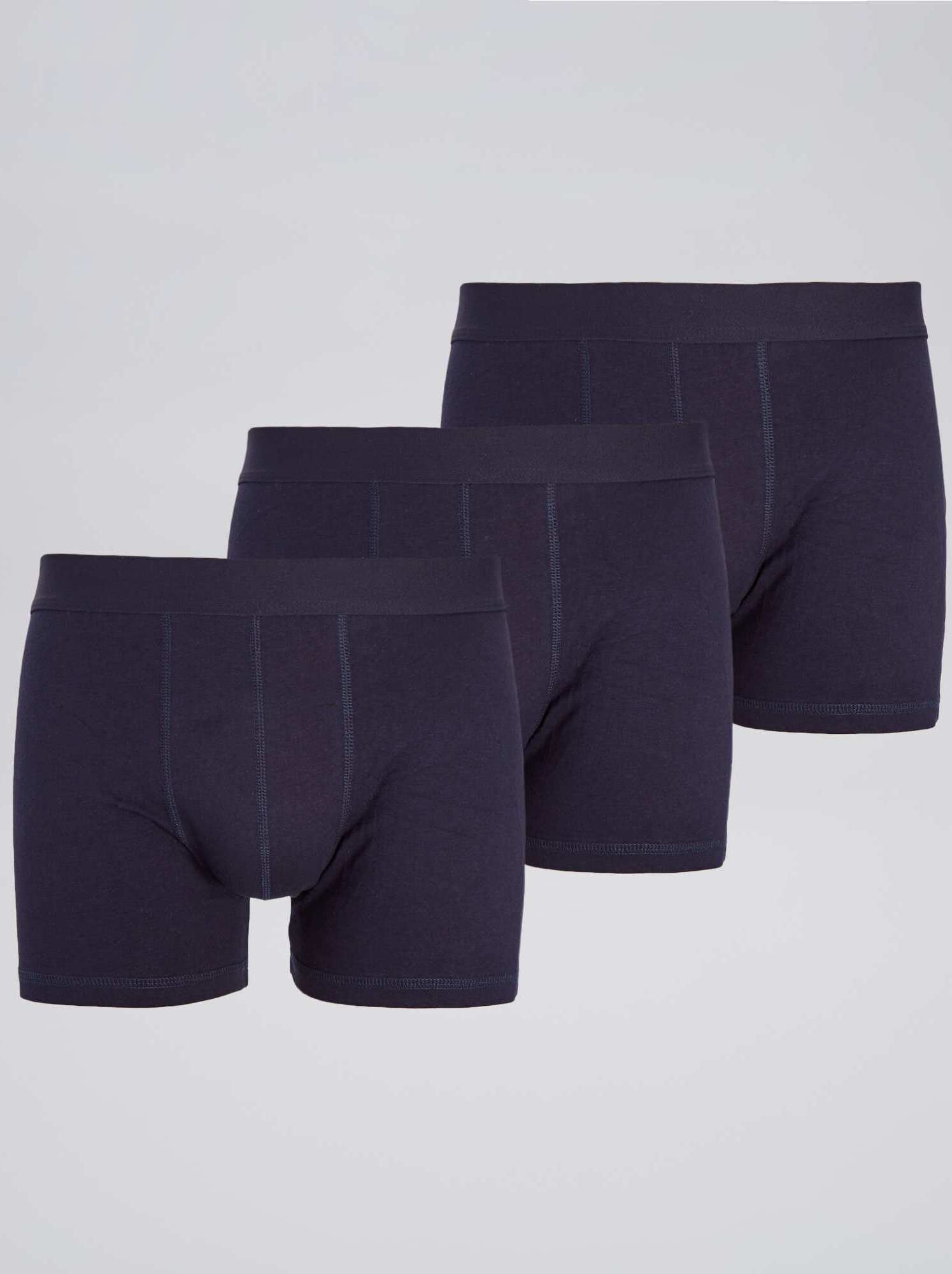 Lot de 3 boxers unis - marine