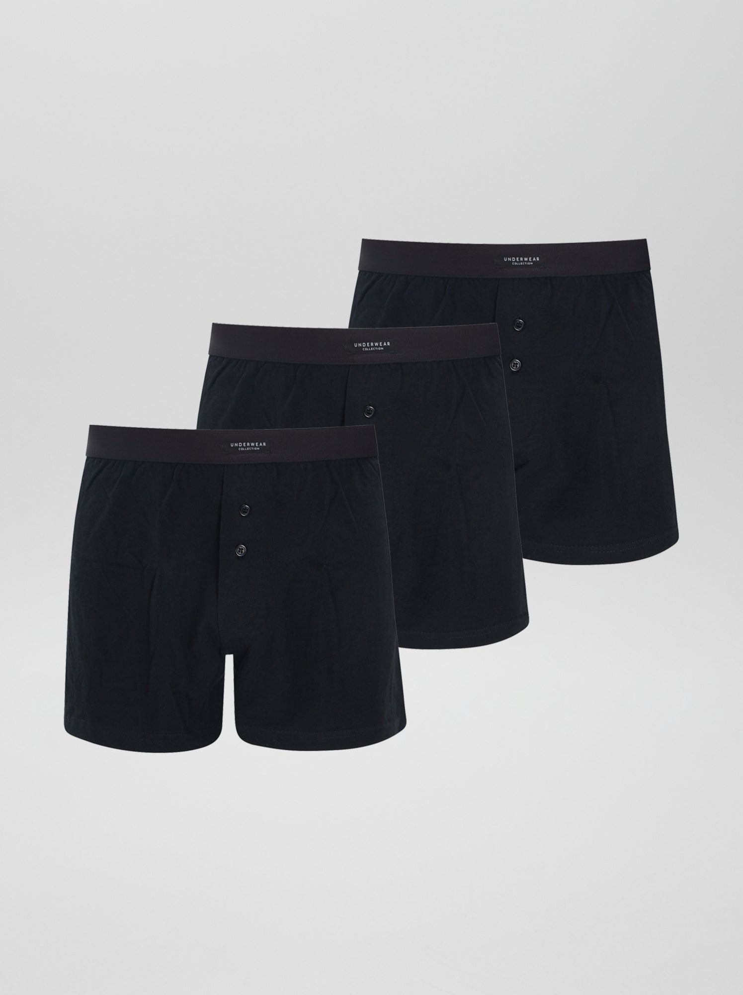 Lot de 3 boxers unis - Noir