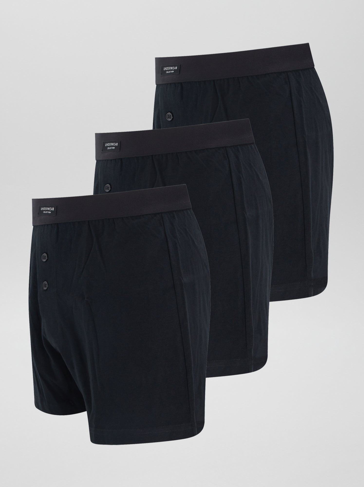 Lot de 3 boxers unis - Noir