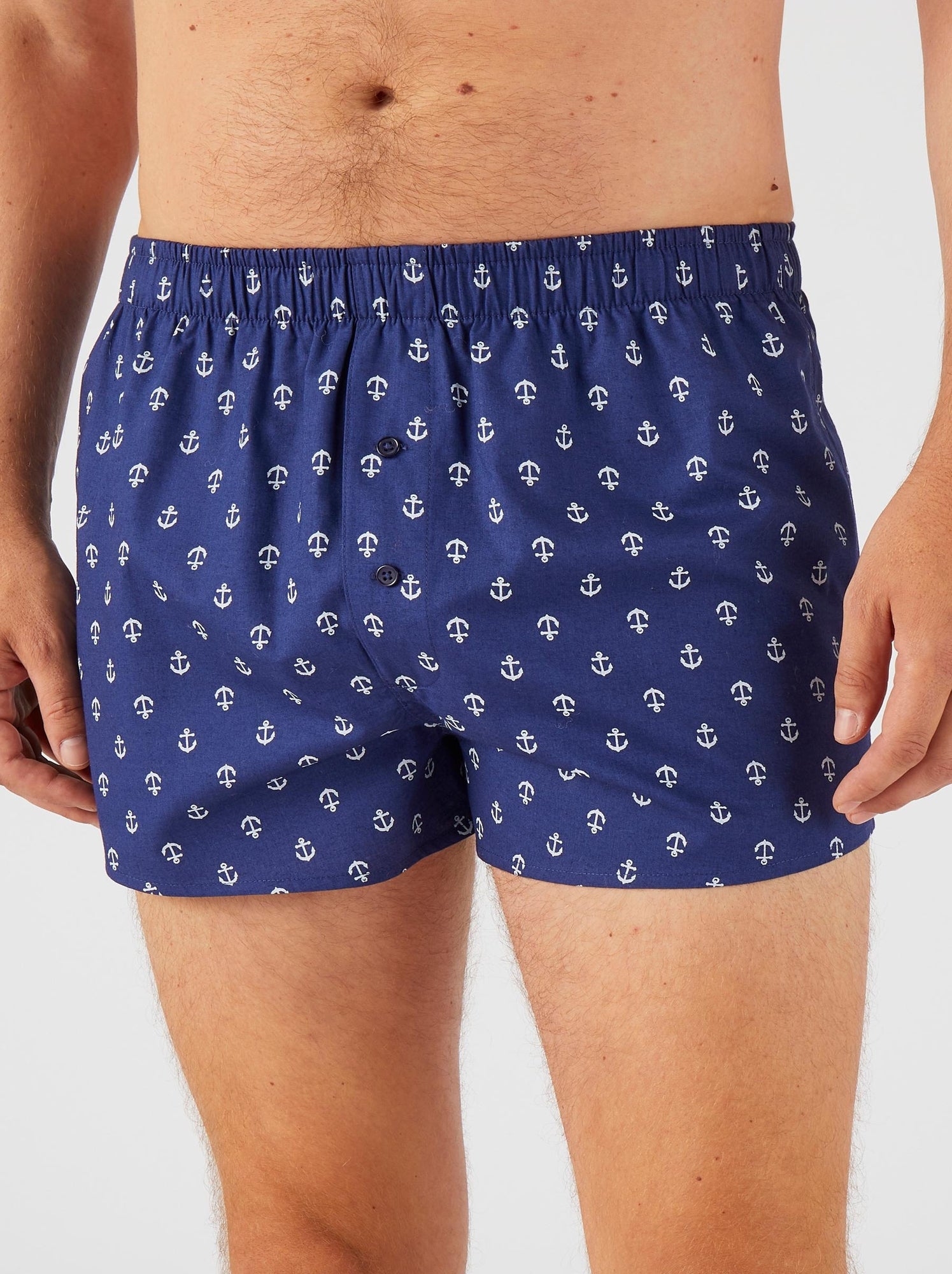 Lot de 3 caleçons ouverts pur coton - damart - Bleu
