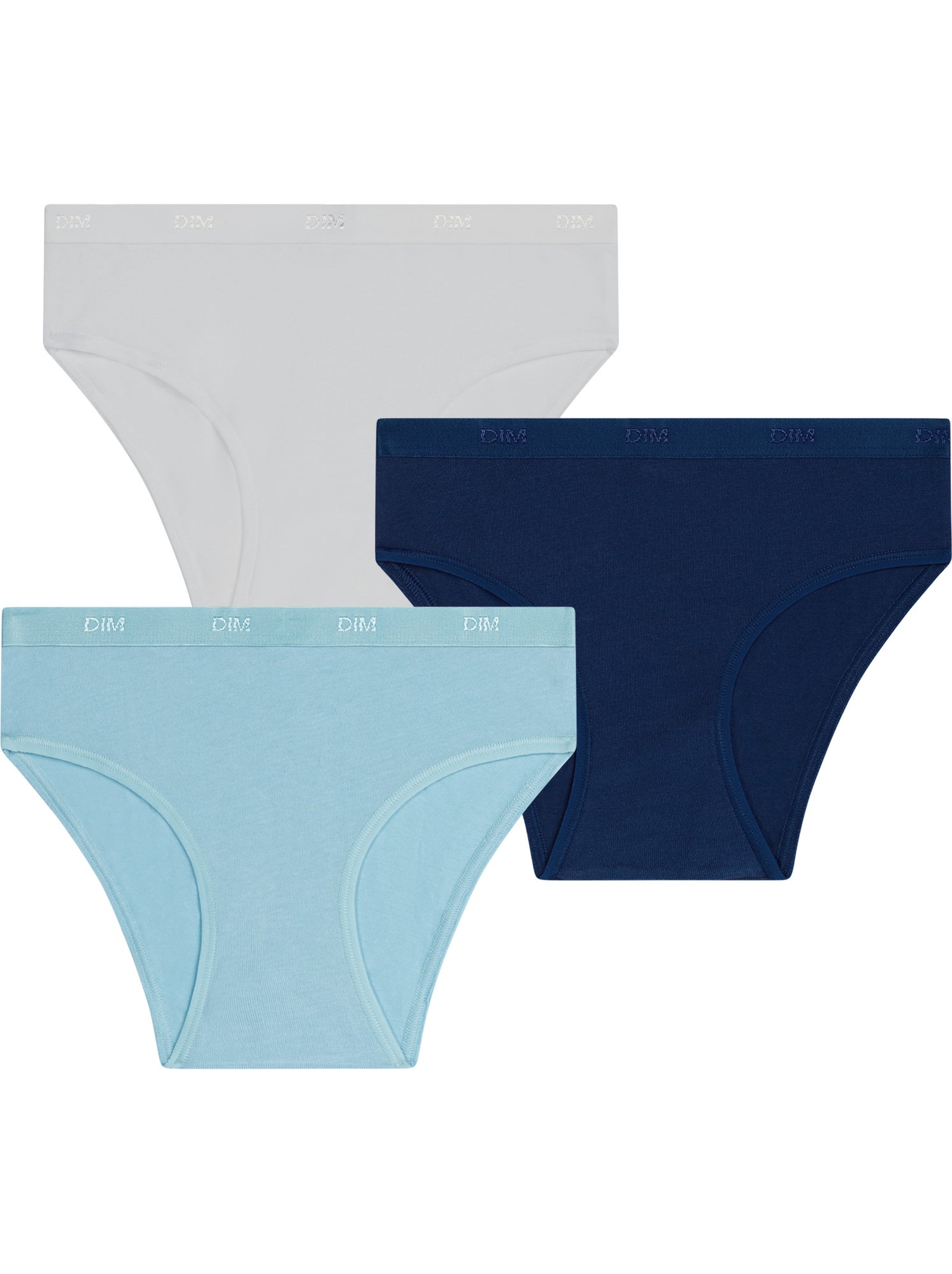 Lot de 3 Culottes Coton Pockets Ecodim - Bleu clair