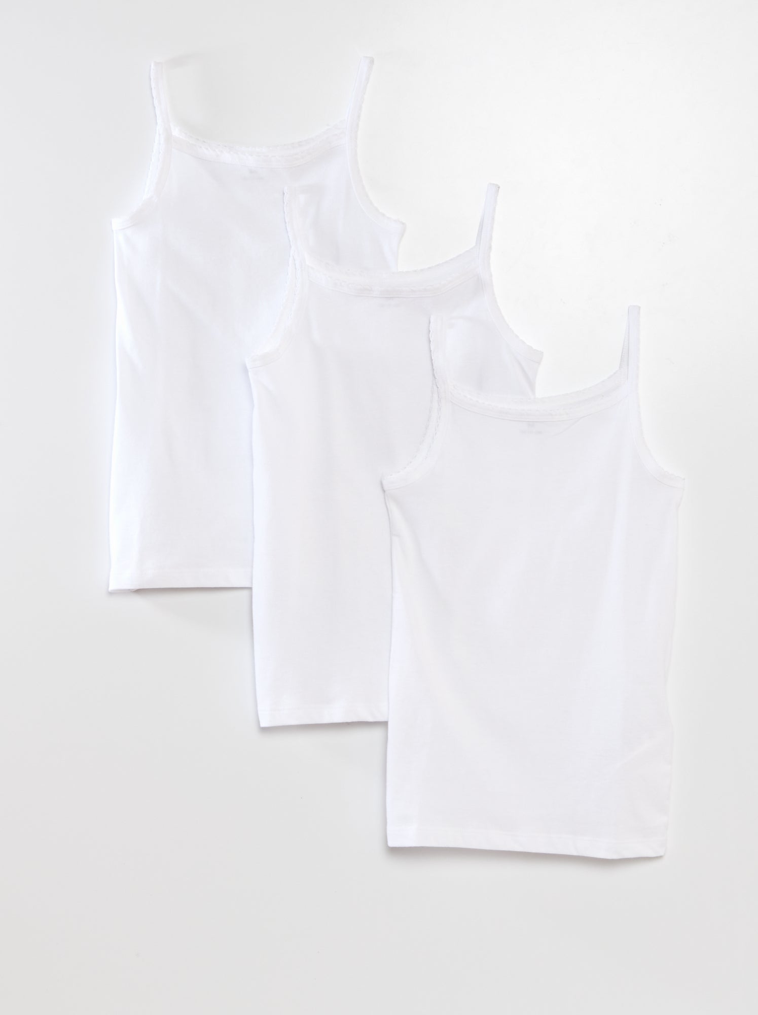 Lot de 3 débardeurs coton - Blanc