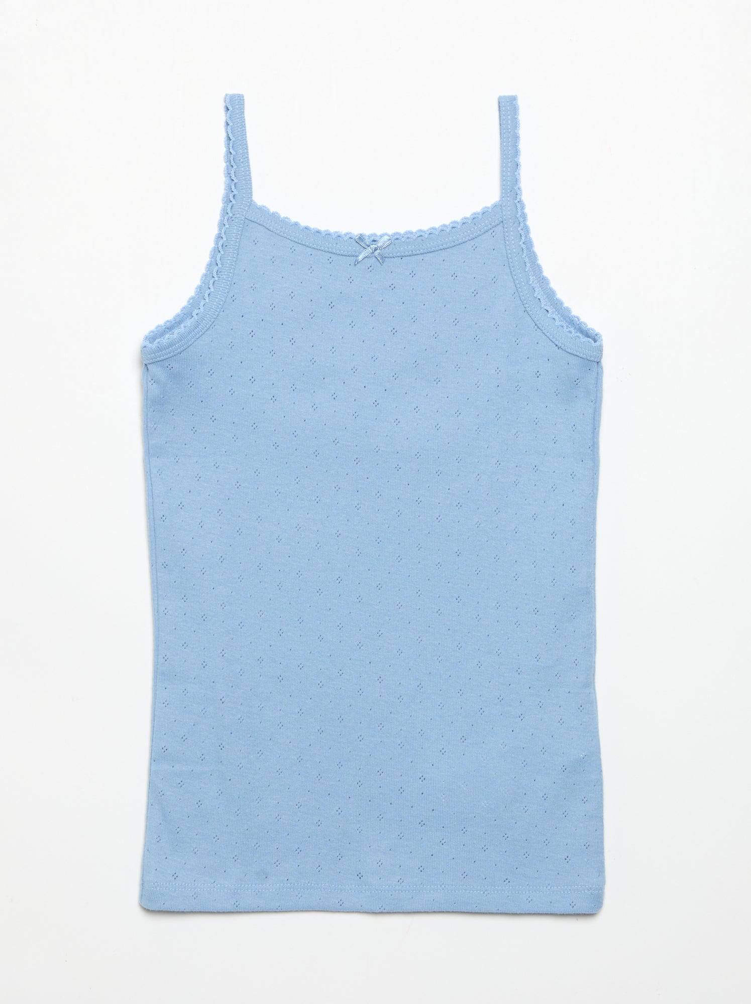 Lot de 3 débardeurs en maille pointelle - Bleu