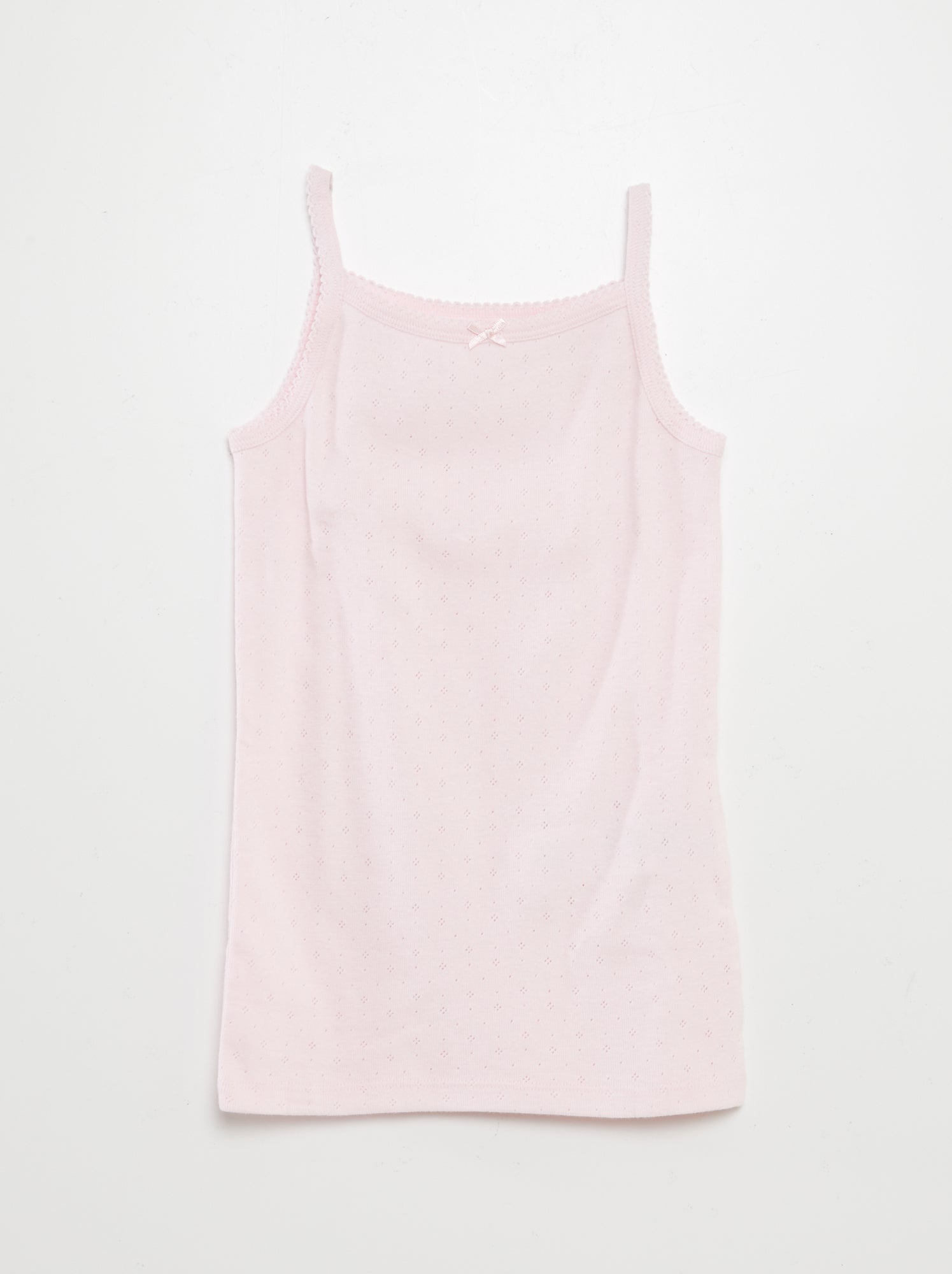 Lot de 3 débardeurs en maille pointelle - Rose
