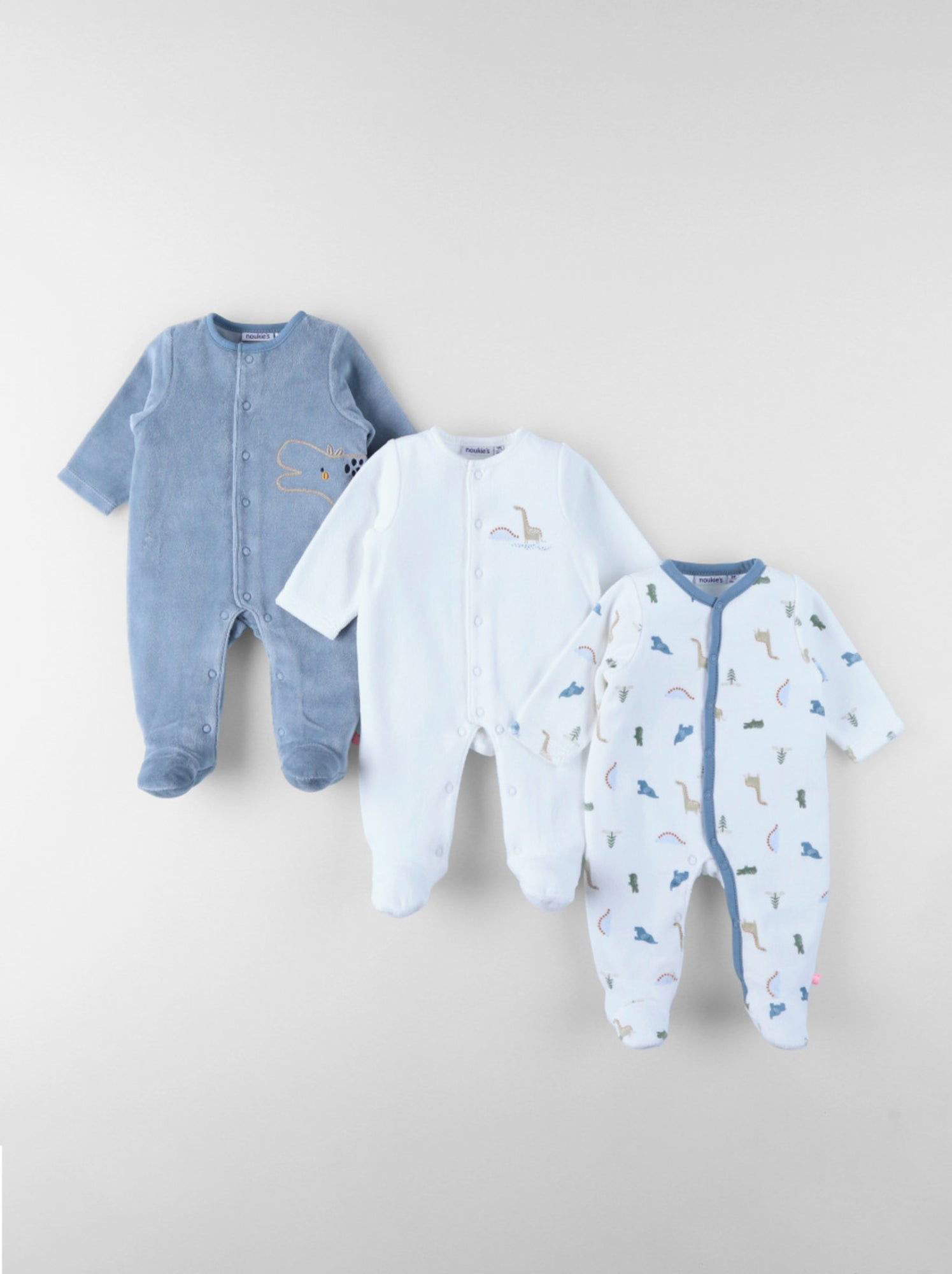 Lot de 3 Dors-bien en Velours Noukie's - Ecru
