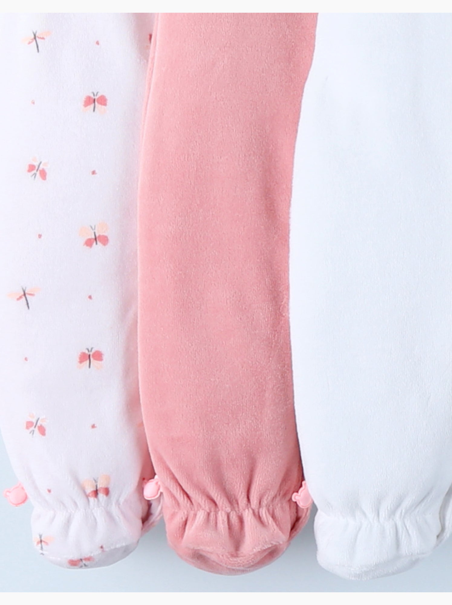 Lot de 3 Dors-bien en Velours Noukie's - Rose
