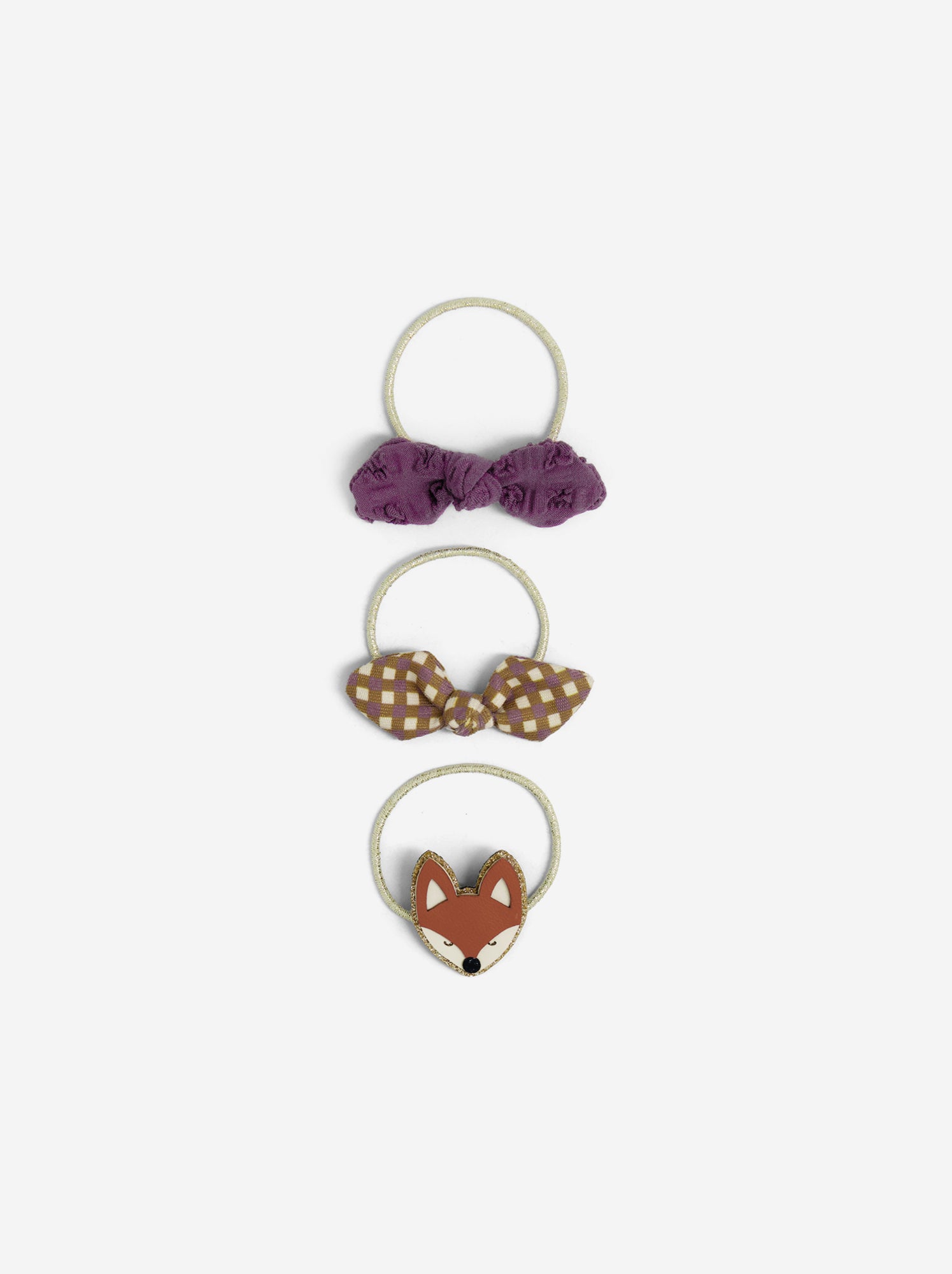 Lot de 3 élastiques 'animaux' - Rose