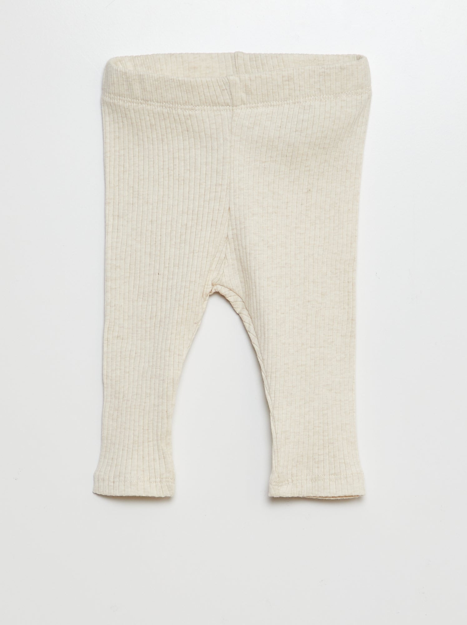 Lot de 3 leggings côtelés - Noir/marron/beige