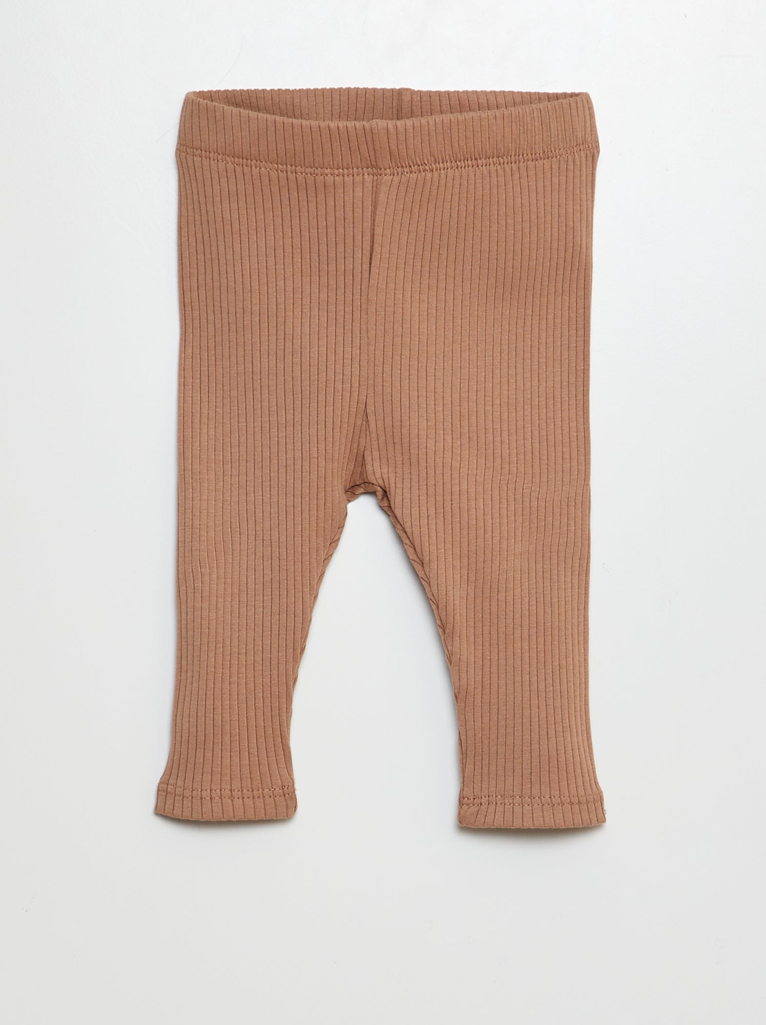 Lot de 3 leggings côtelés - Noir/marron/beige