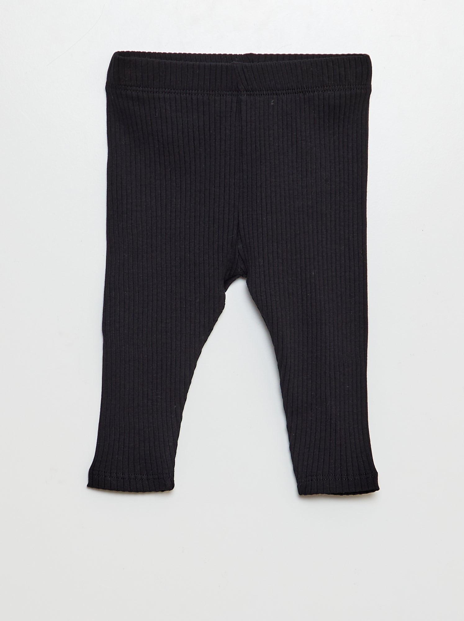 Lot de 3 leggings côtelés - Noir/marron/beige