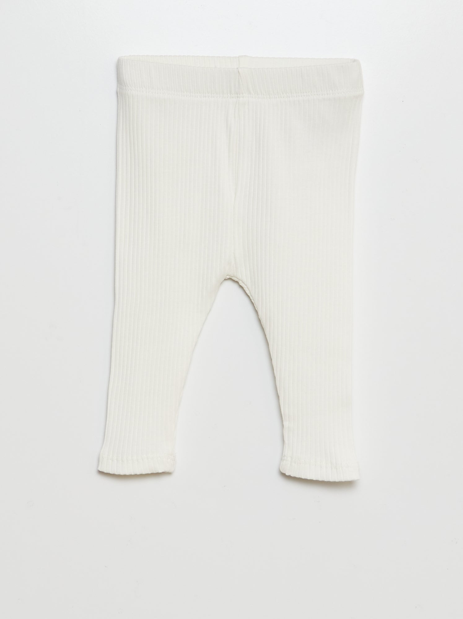 Lot de 3 leggings côtelés - Rose/blanc
