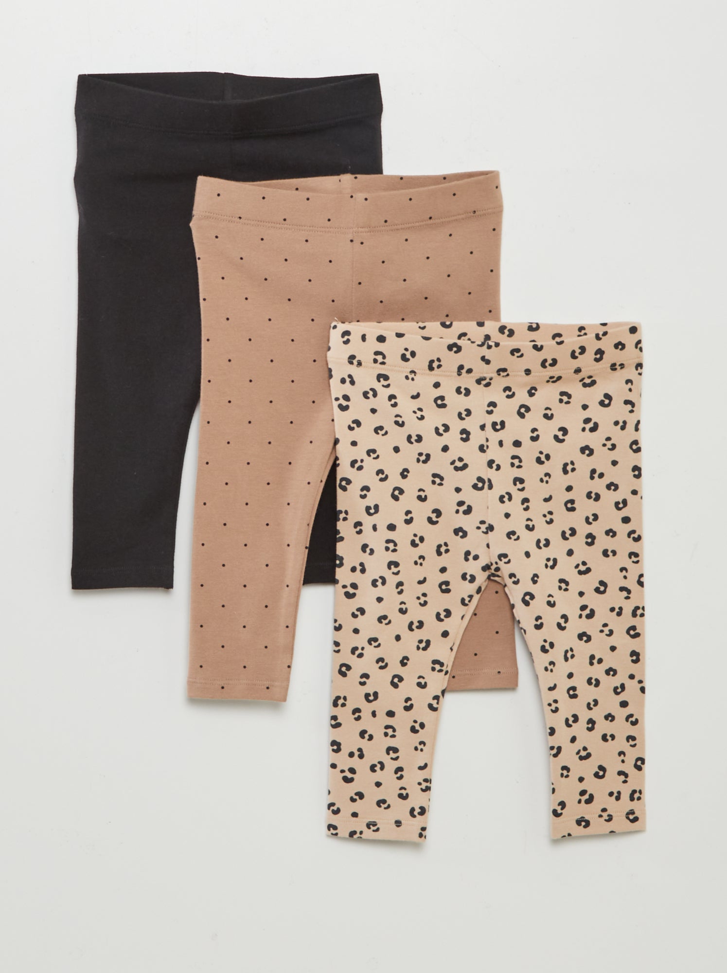 Lot de 3 leggings longs - Beige