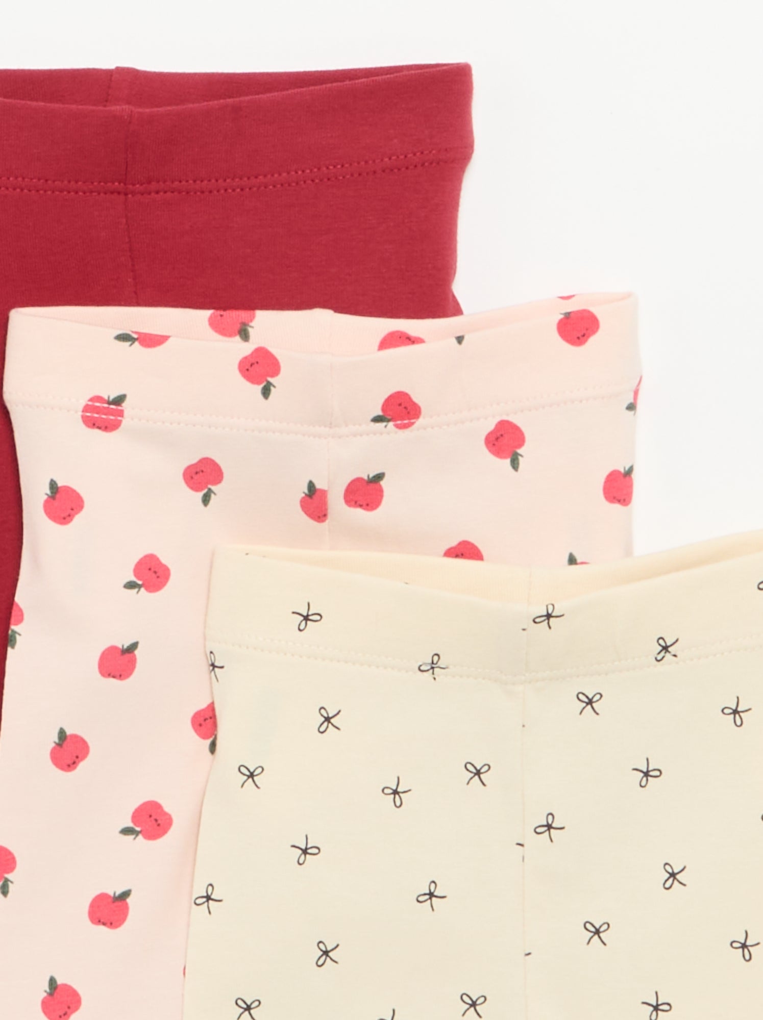 Lot de 3 leggings longs - Rose