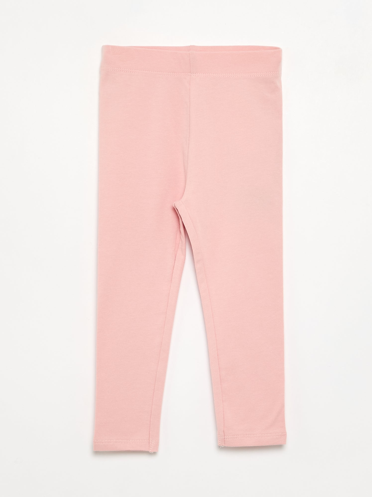 Lot de 3 leggings unis en jersey - Rose