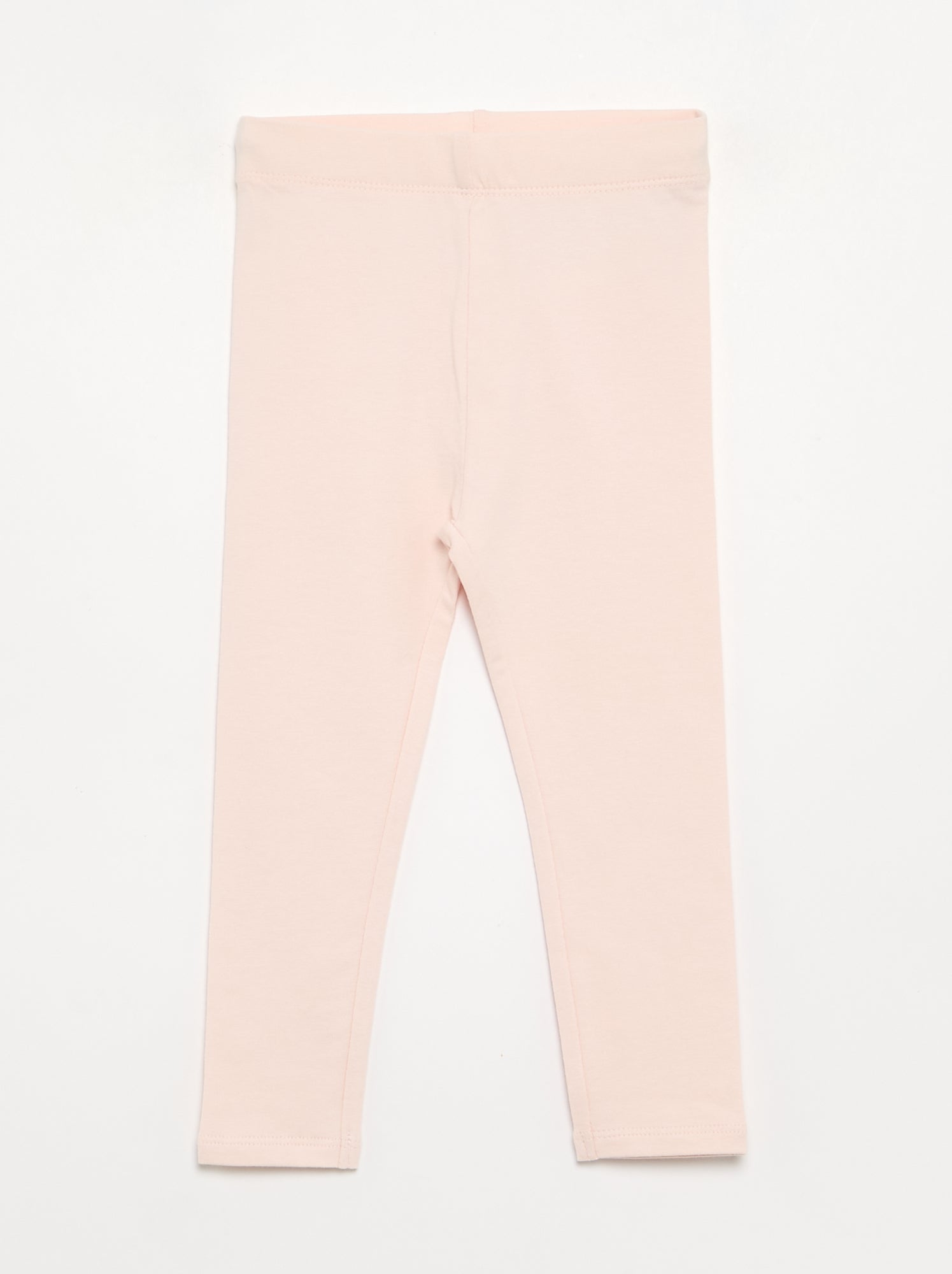 Lot de 3 leggings unis en jersey - Rose
