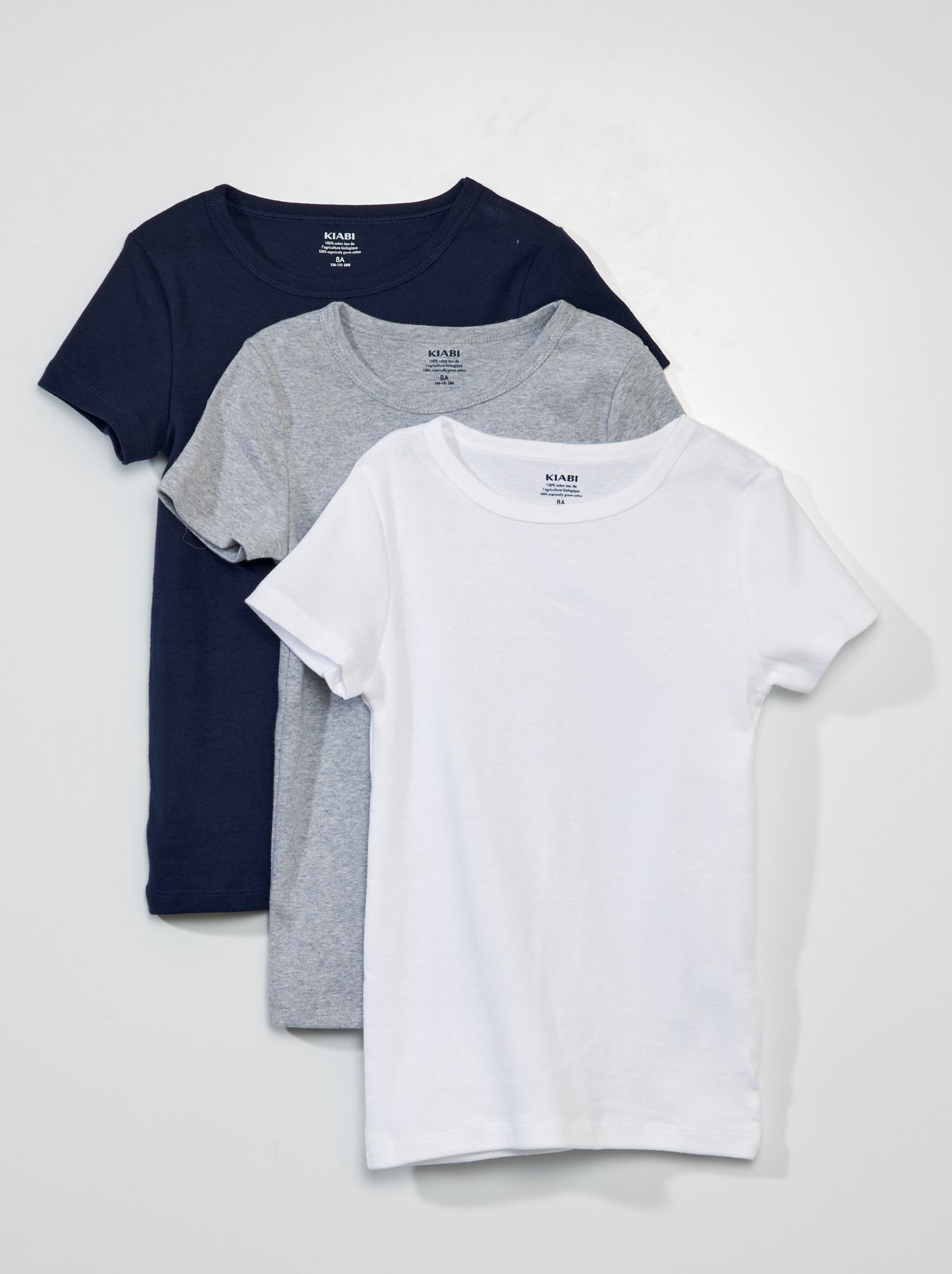 Lot de 3 maillots de corps manches courtes - Bleu