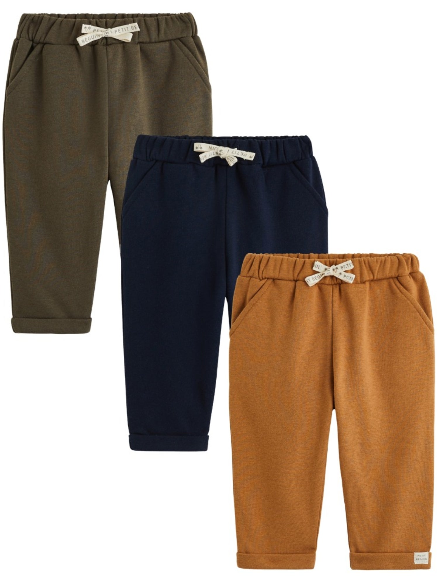 Lot de 3 pantalons bébé en molleton - Bleu