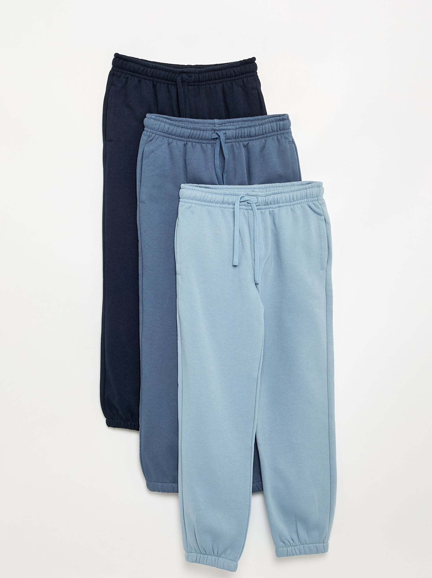 Lot de 3 pantalons de jogging unis - Bleu