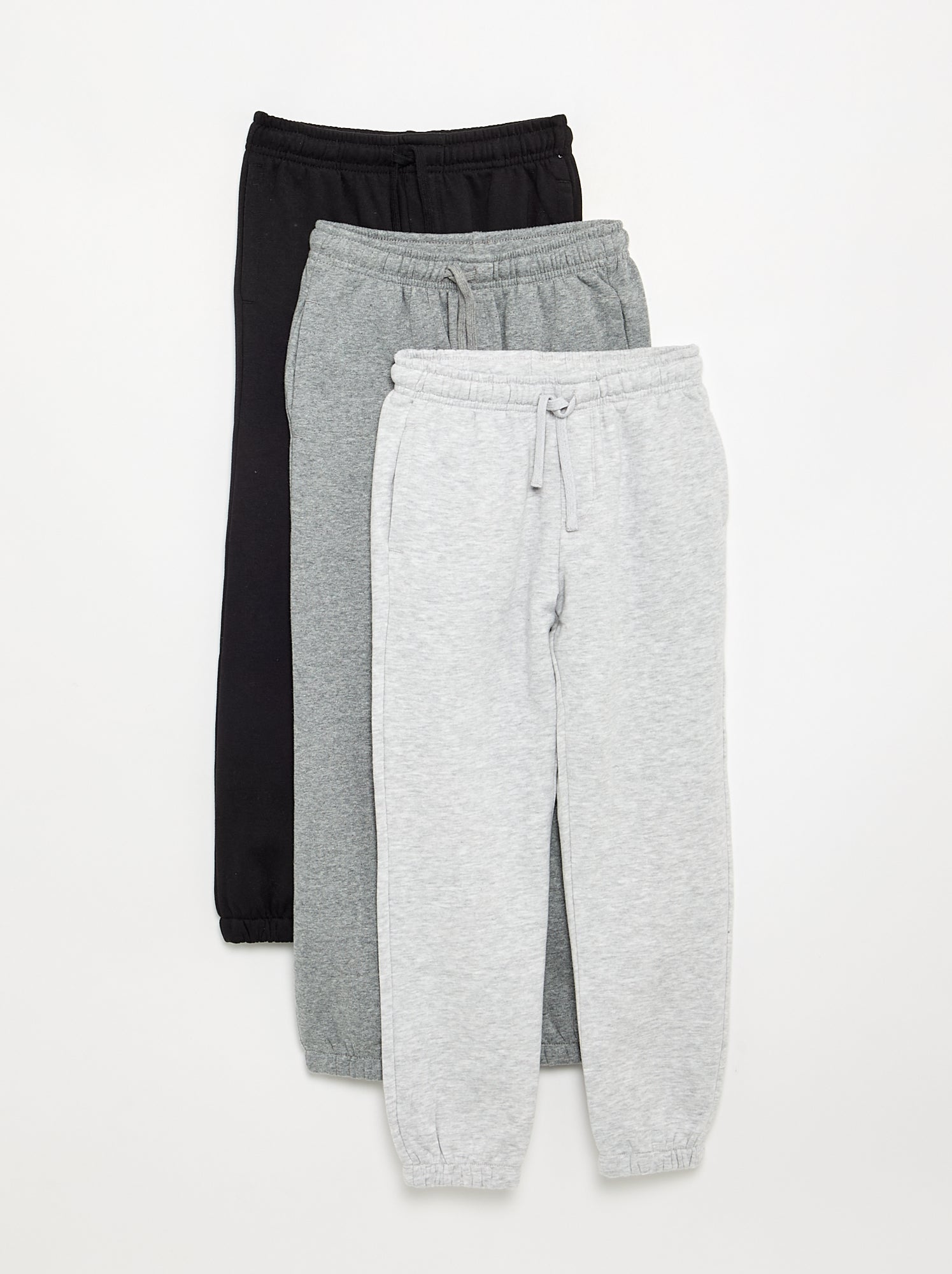 Lot de 3 pantalons de jogging unis - Gris