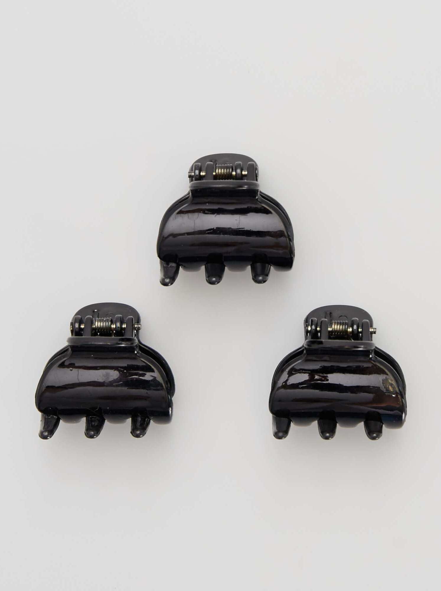 Lot de 3 pinces crabes - Noir