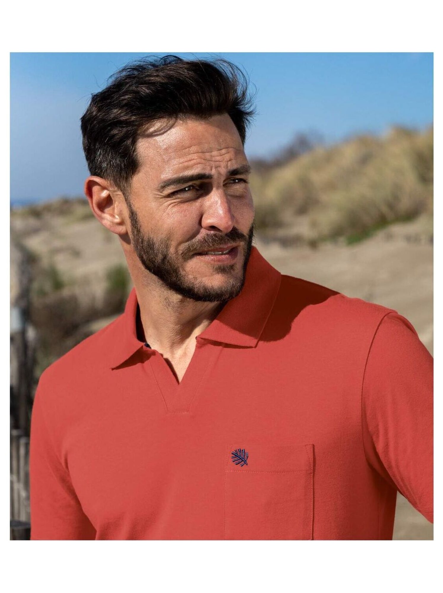 Lot de 3 Polos Outdoor   - ATLAS FOR MEN - Blanc Blanc Bleu