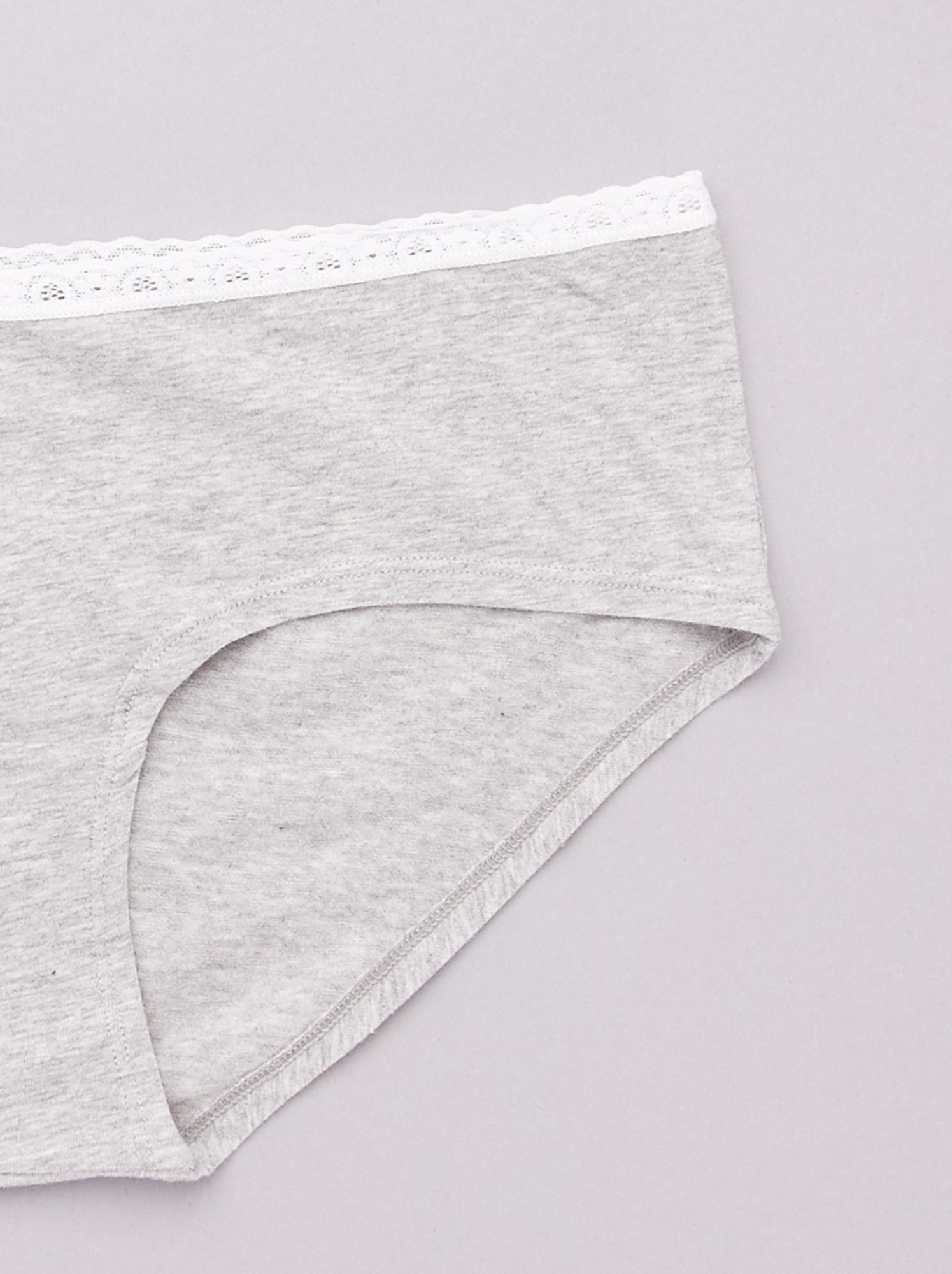 Lot de 3 shorties maternité - noir/gris clair/gris foncé