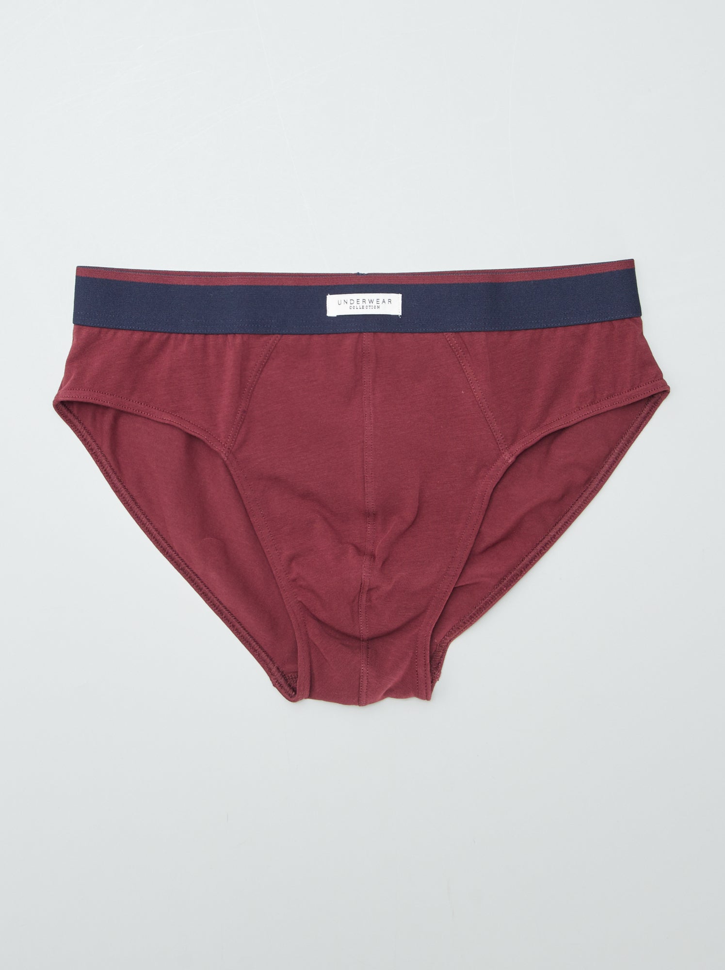Lot de 3 slips imprimés - Marine/bordeaux