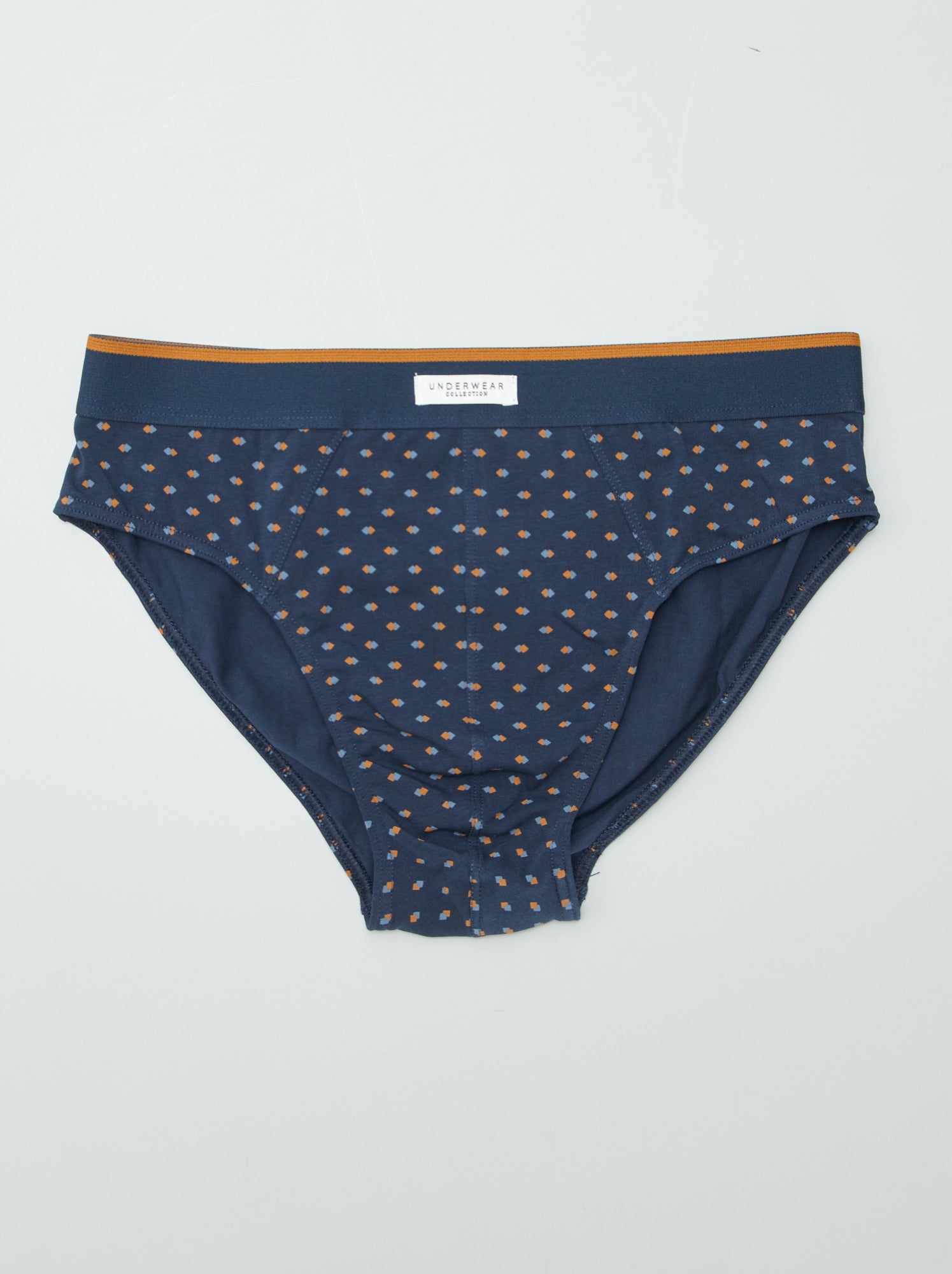 Lot de 3 slips imprimés - Marine/camel