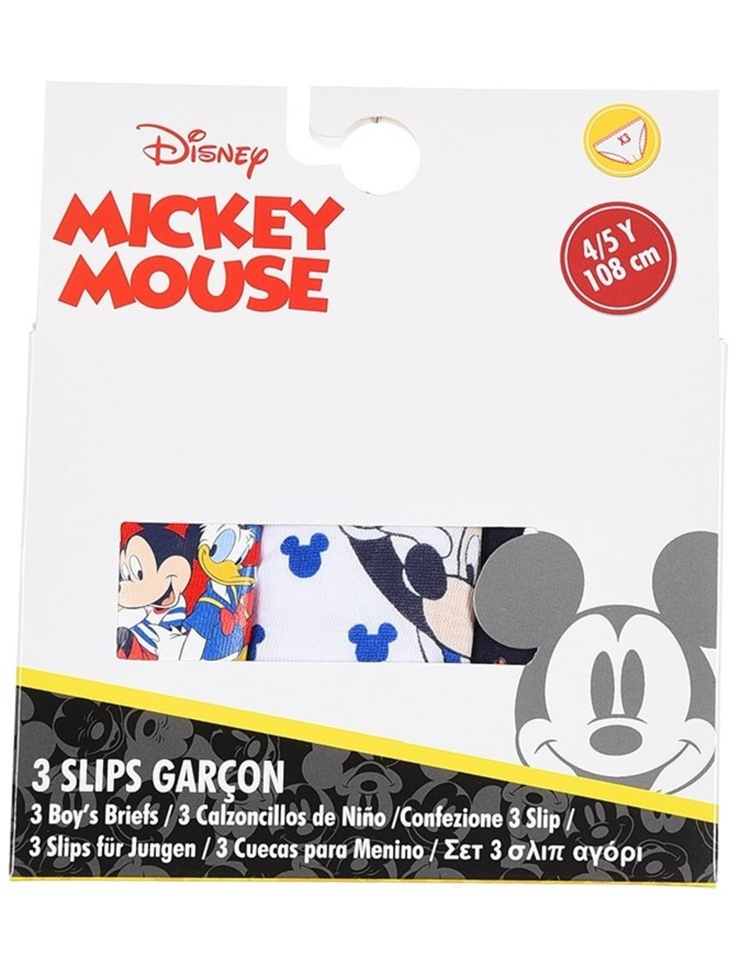 Lot de 3 slips mickey mouse| licence officielle - Multicolore