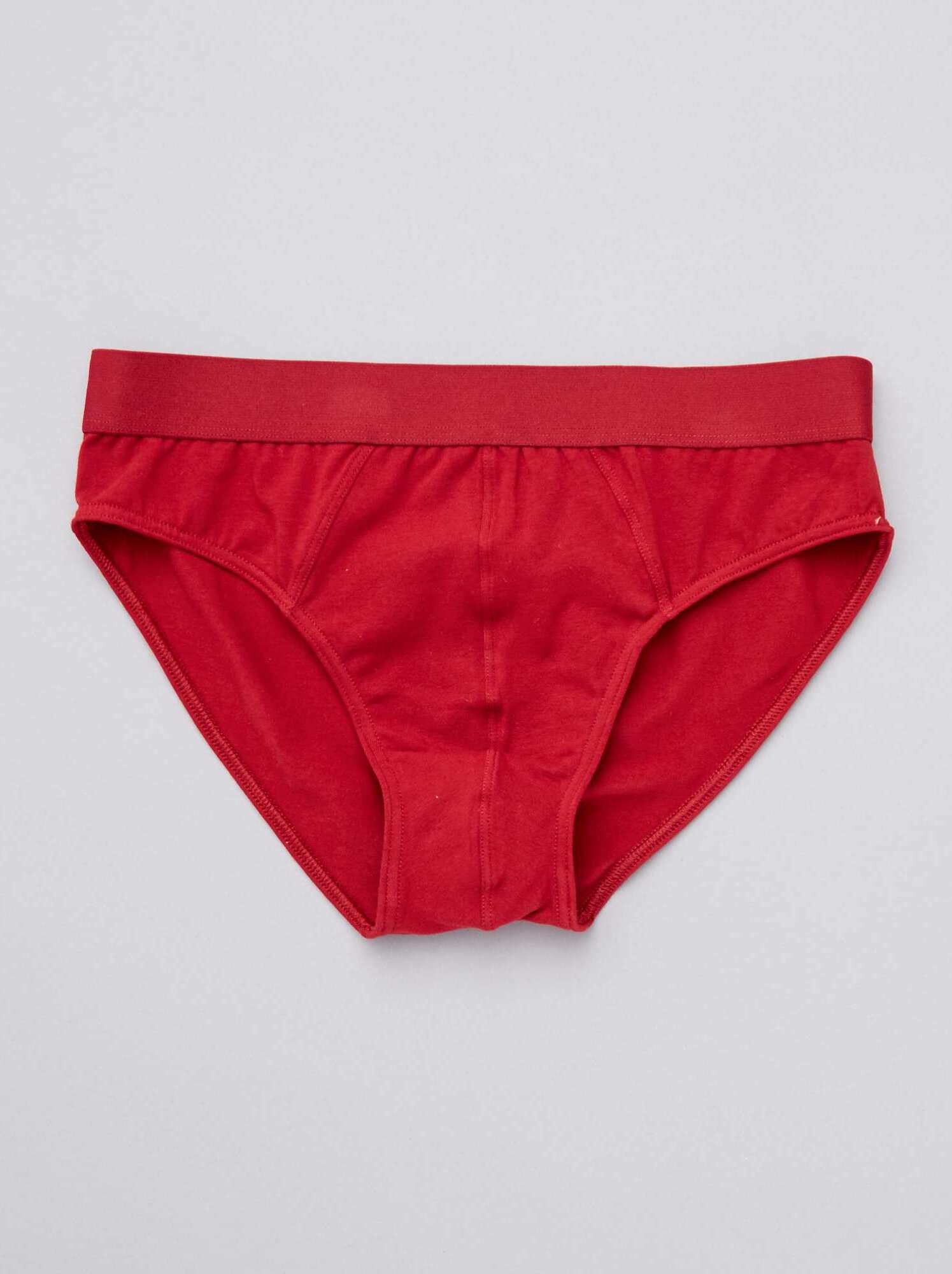 Lot de 3 slips unis - bleu gris rouge