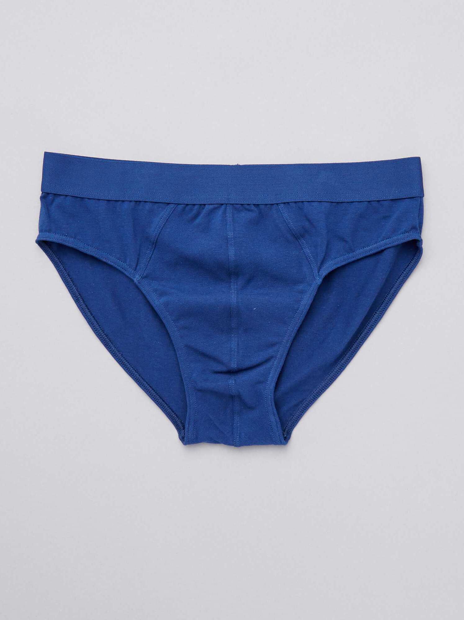 Lot de 3 slips unis - bleu gris rouge