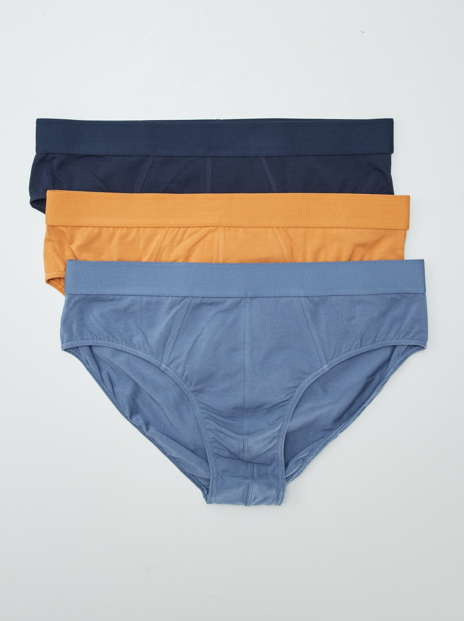 Lot de 3 slips unis - Kaki/bleu/moutarde