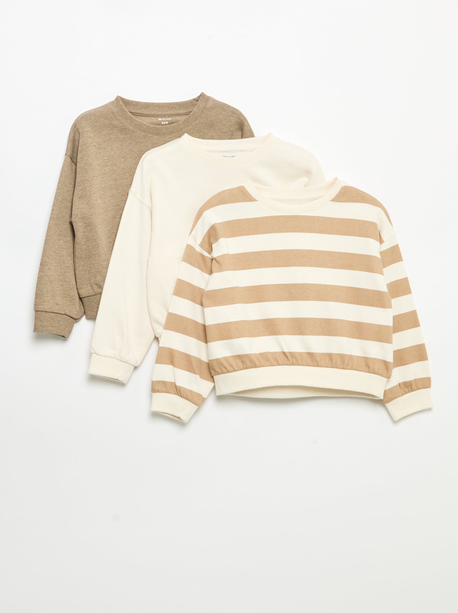 Lot de 3 sweats - Beige