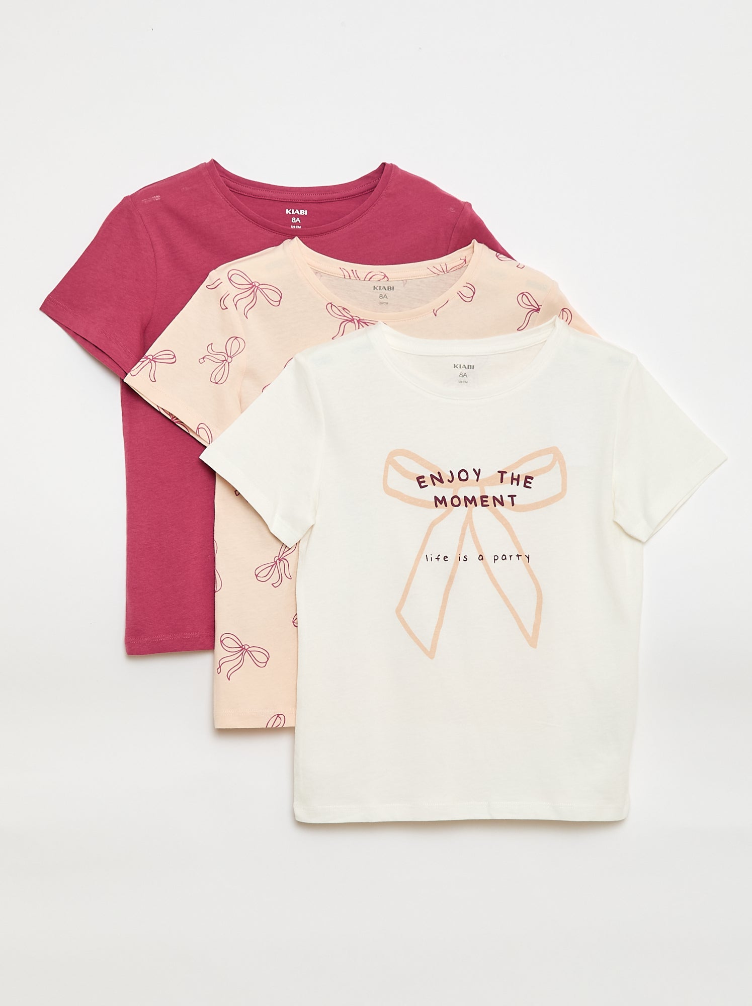 Lot de 3 t-shirts à manches courtes - Blanc