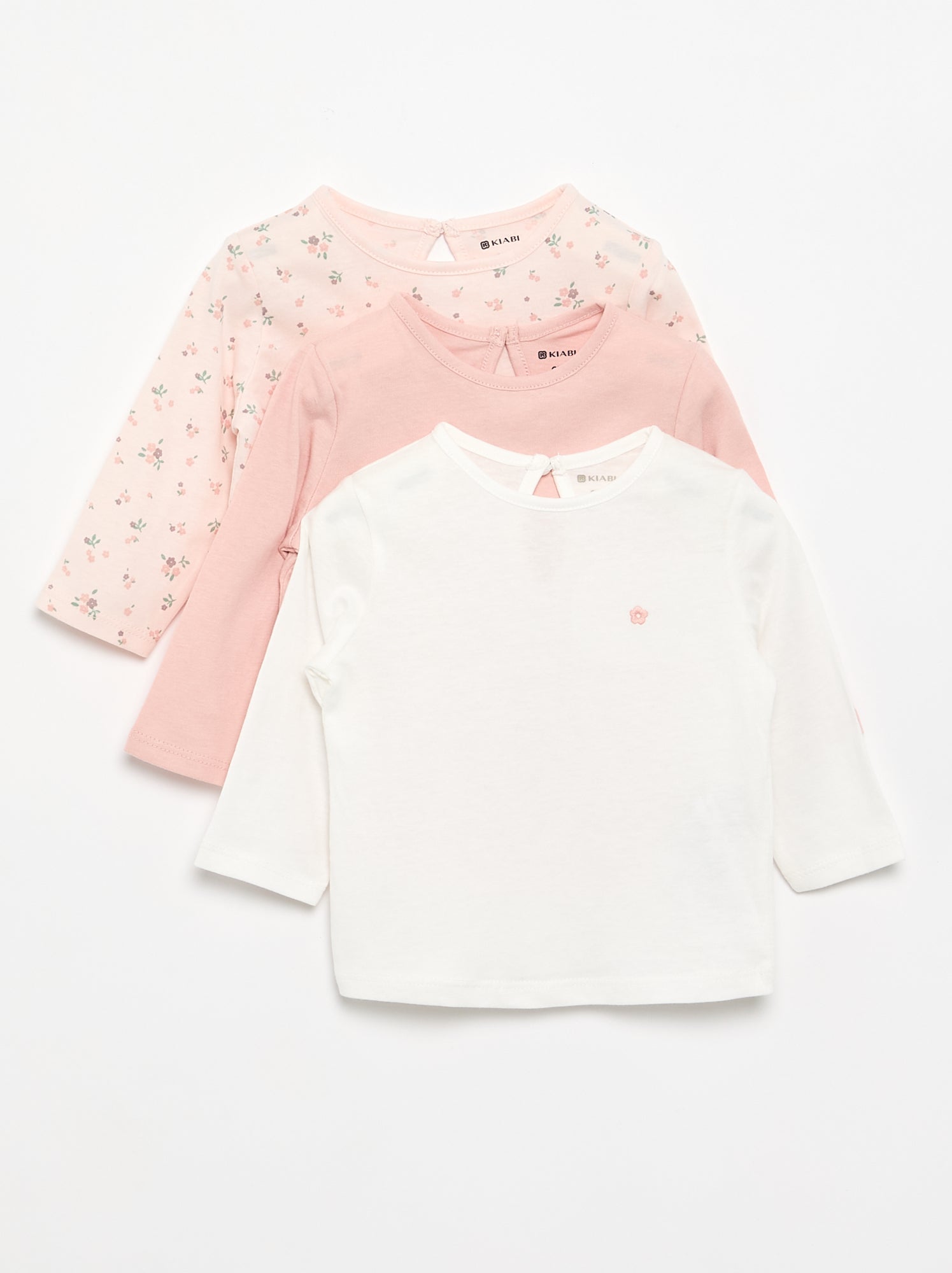 Lot de 3 T-shirts à manches longues - Rose (FXD99_1)