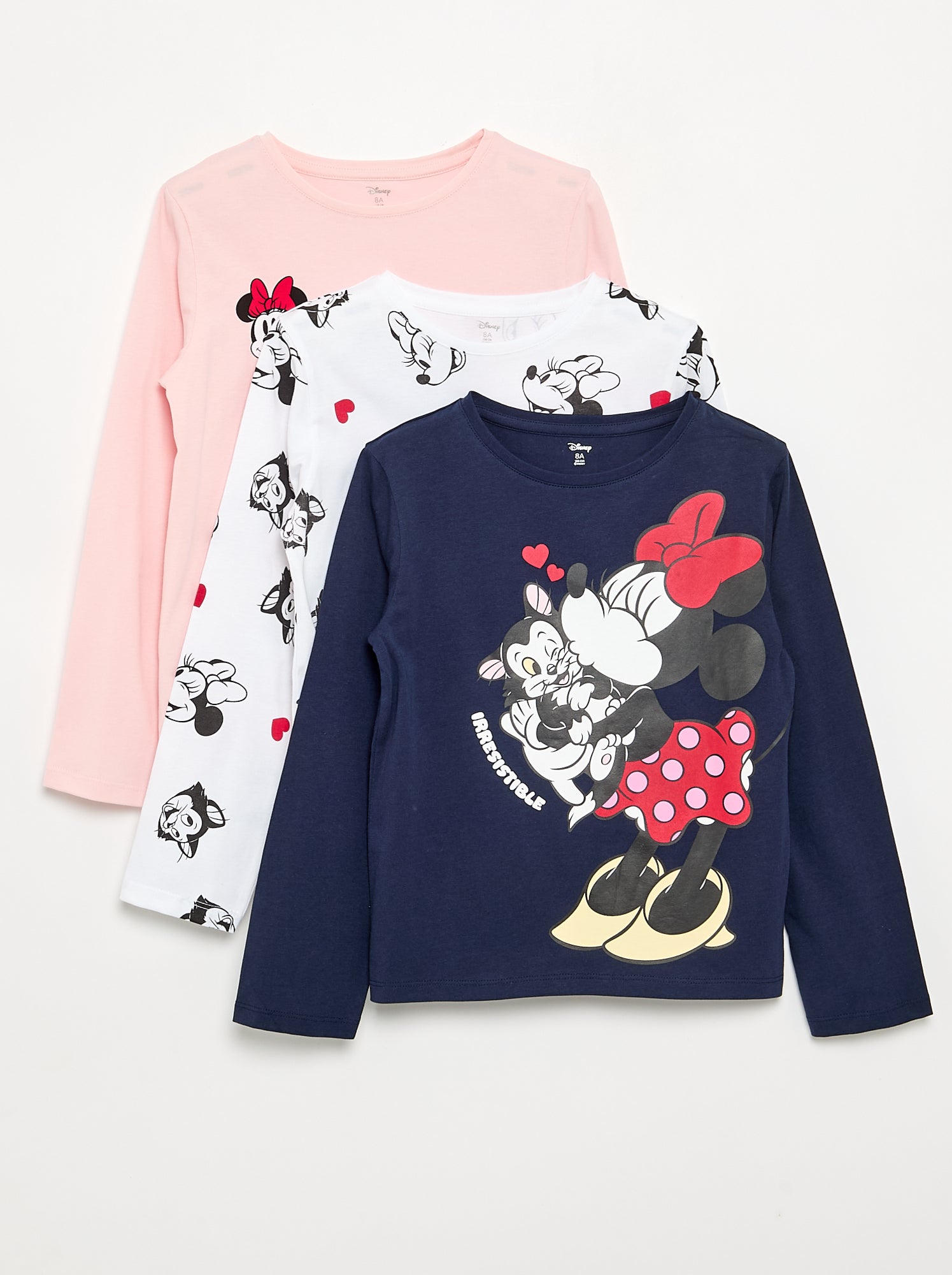 Lot de 3 tee-shirts 'Minnie' - Bleu