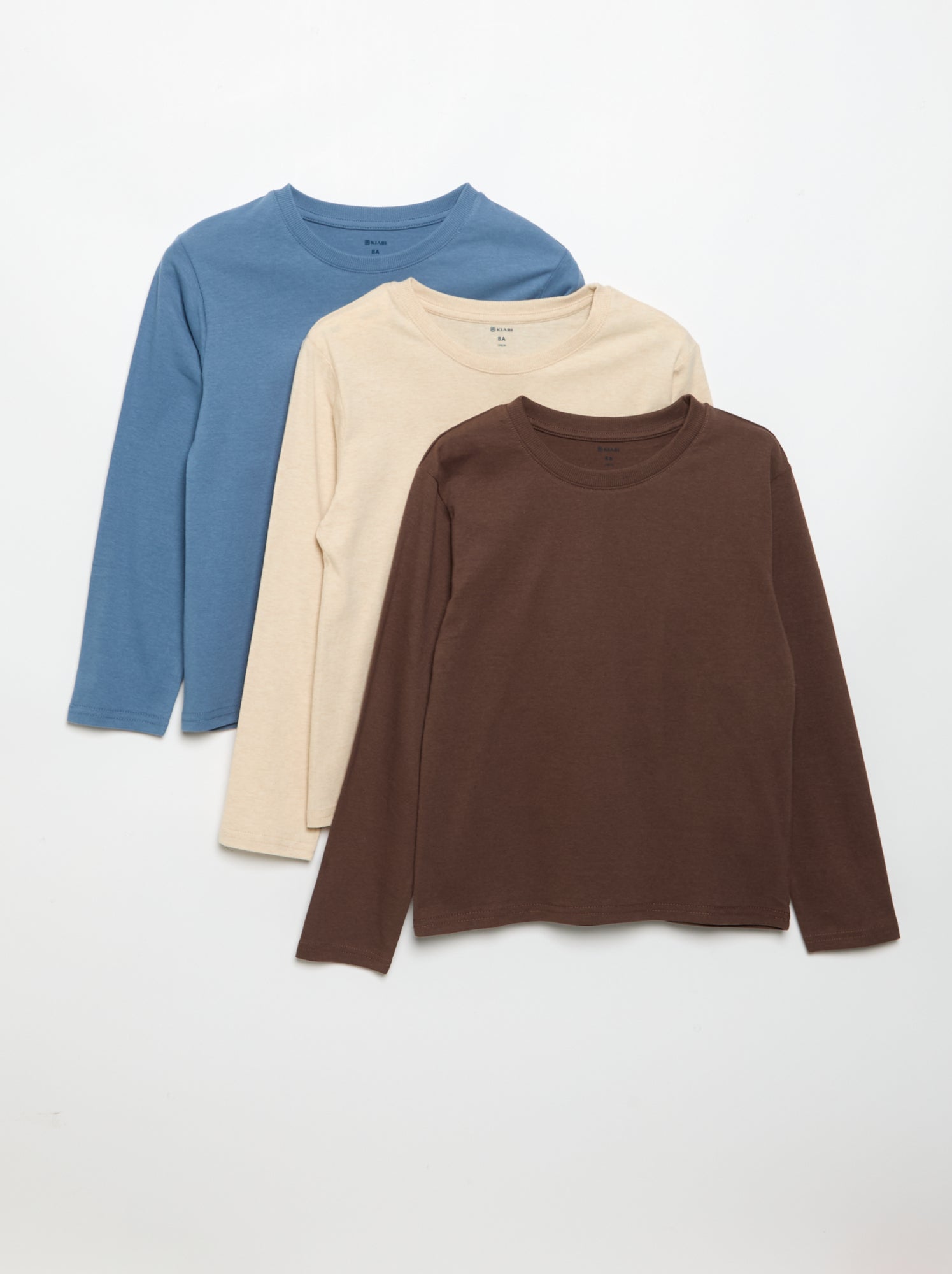 Lot de 3 tee-shirts unis - Beige