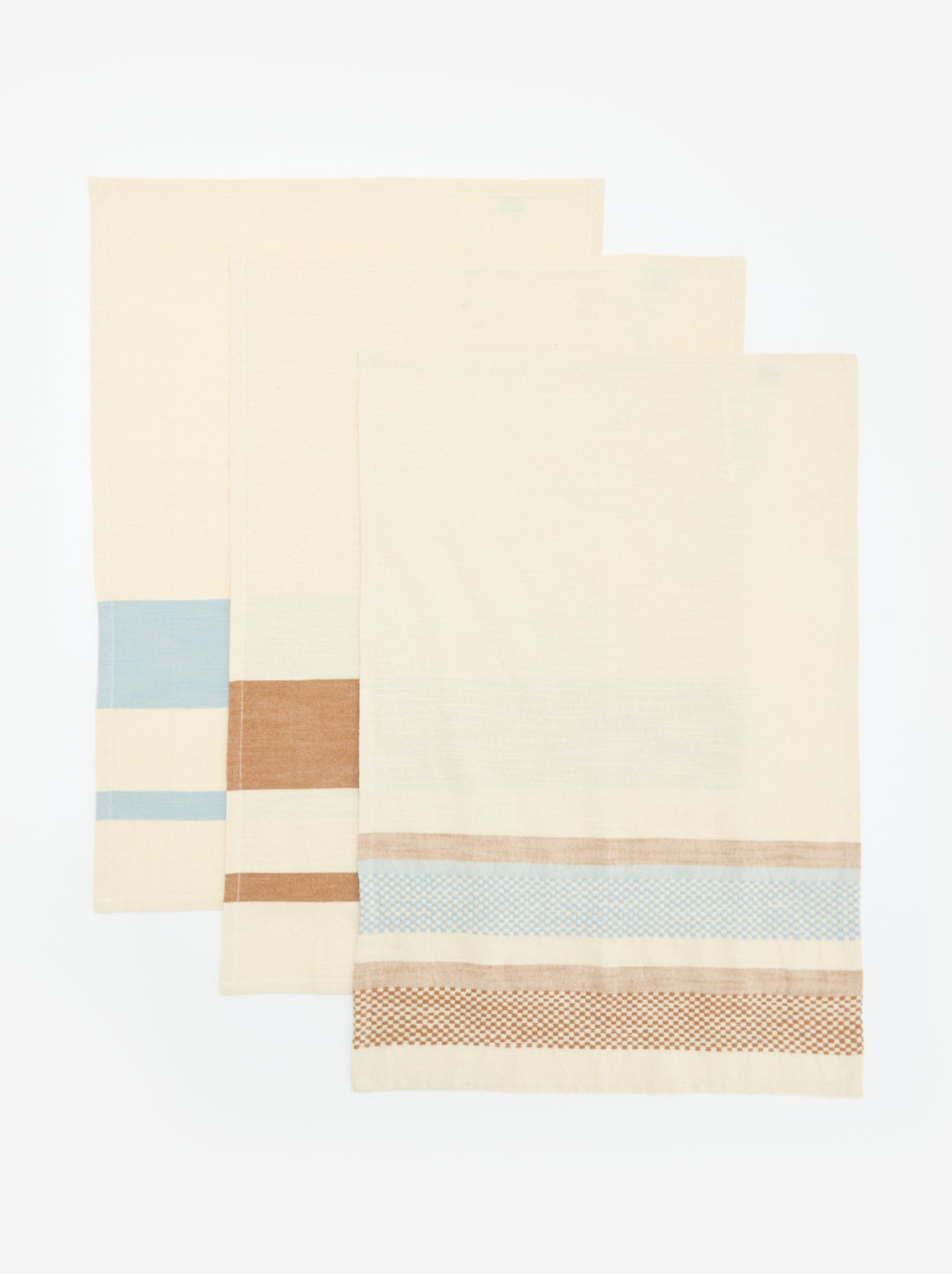 Lot de 3 torchons imprimés - Bleu