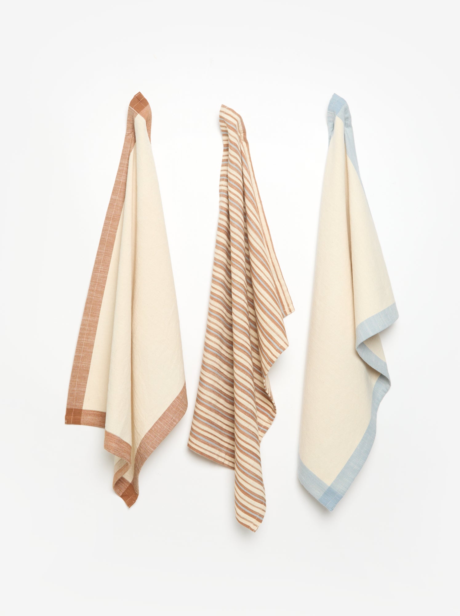 Lot de 3 torchons imprimés - Marron
