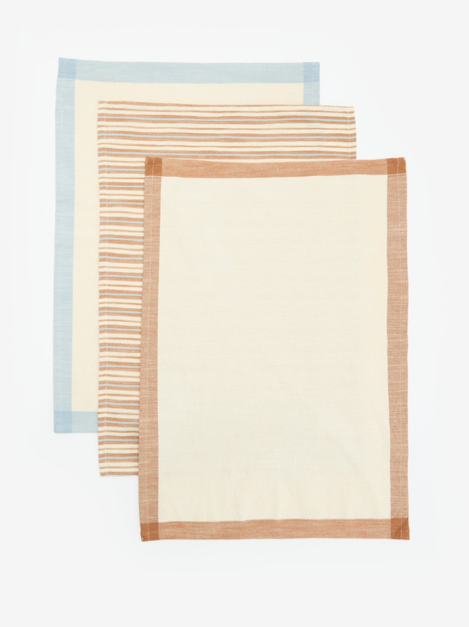 Lot de 3 torchons imprimés - Marron