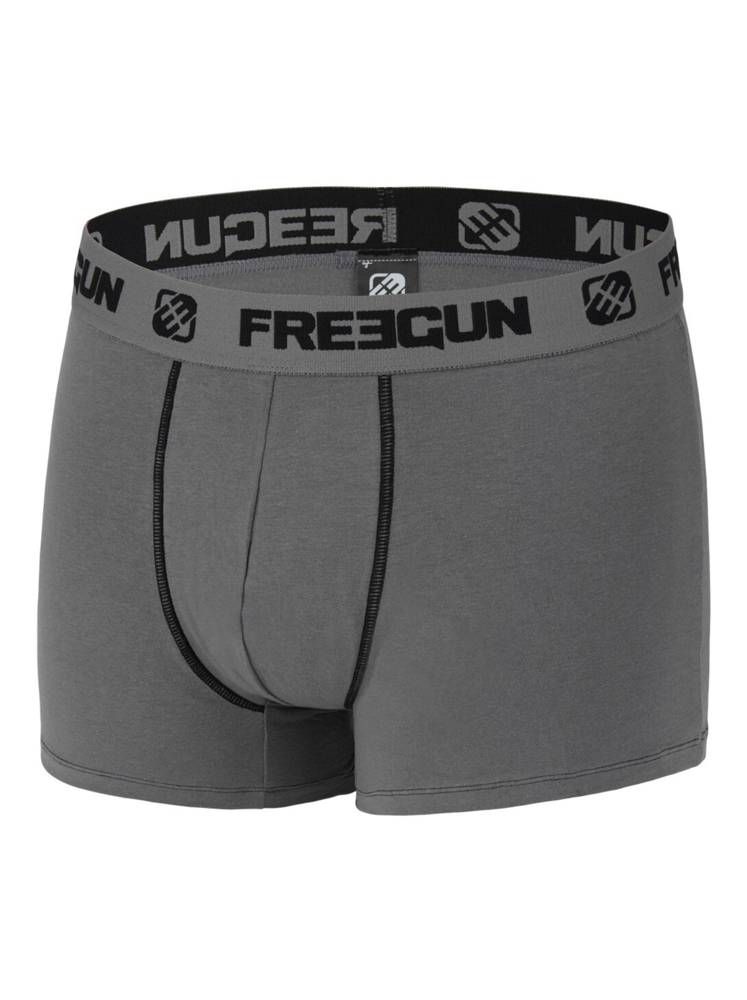 Lot de 4 boxers garçon coton gris freegun - Gris