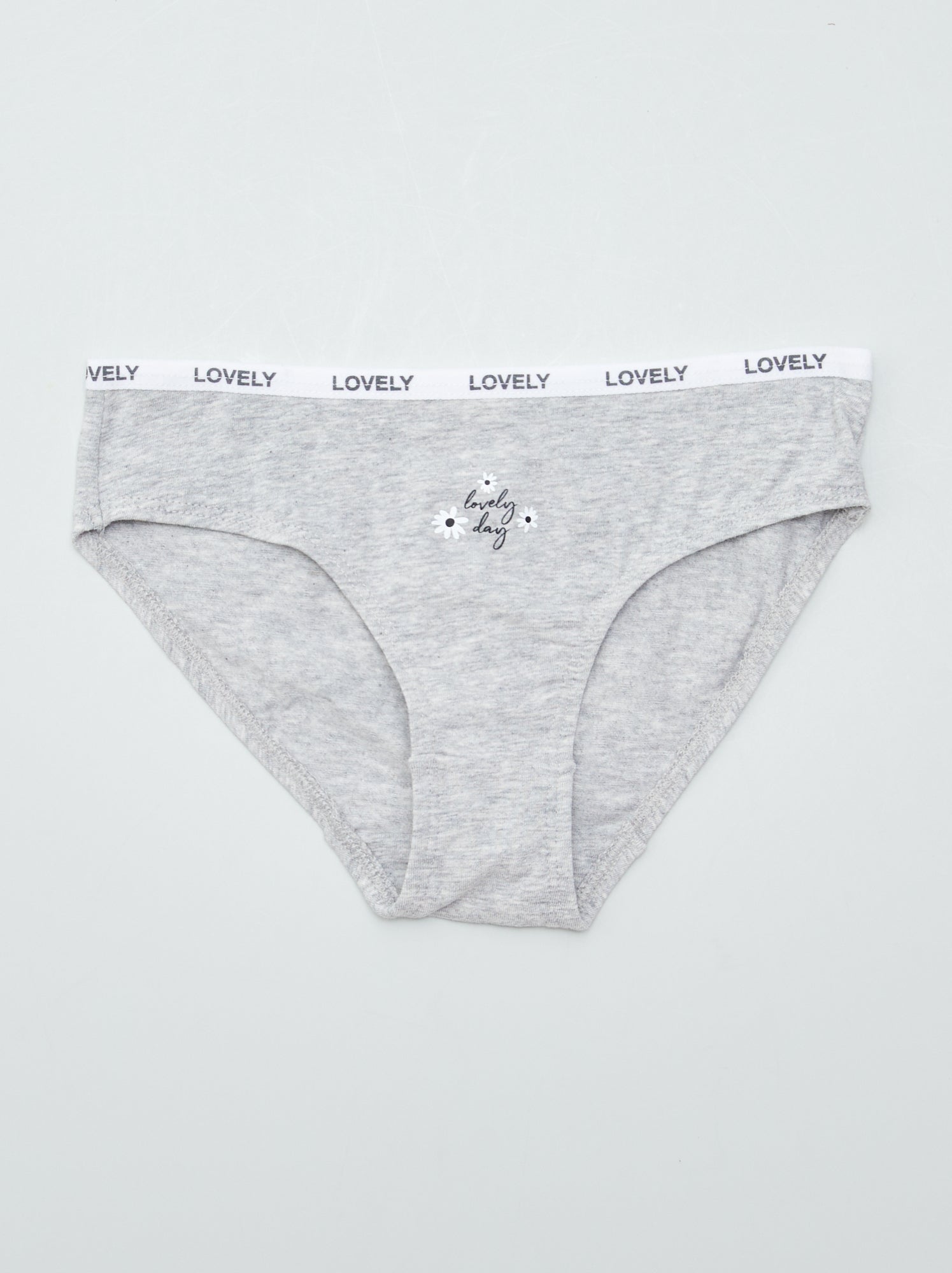 Lot de 4 culottes imprimées - Gris