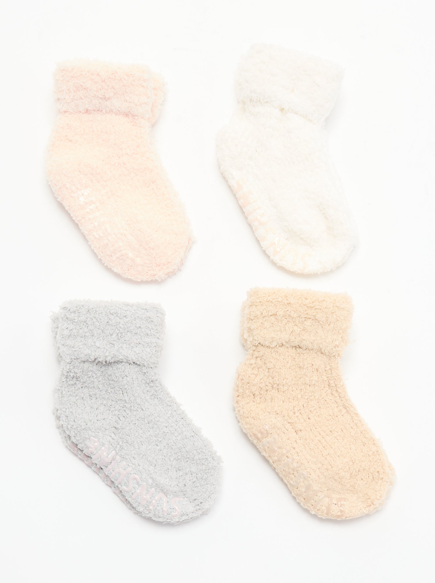 Lot de 4 paires de chaussettes - Beige
