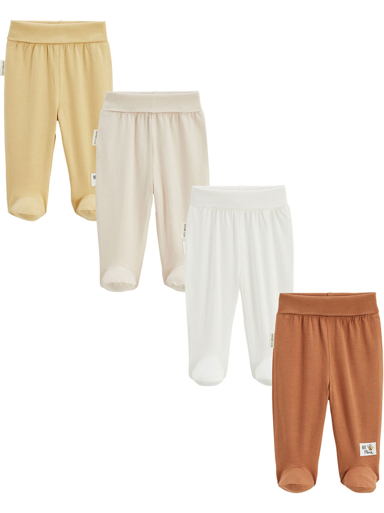 Lot de 4 pantalons bébé eden - Beige