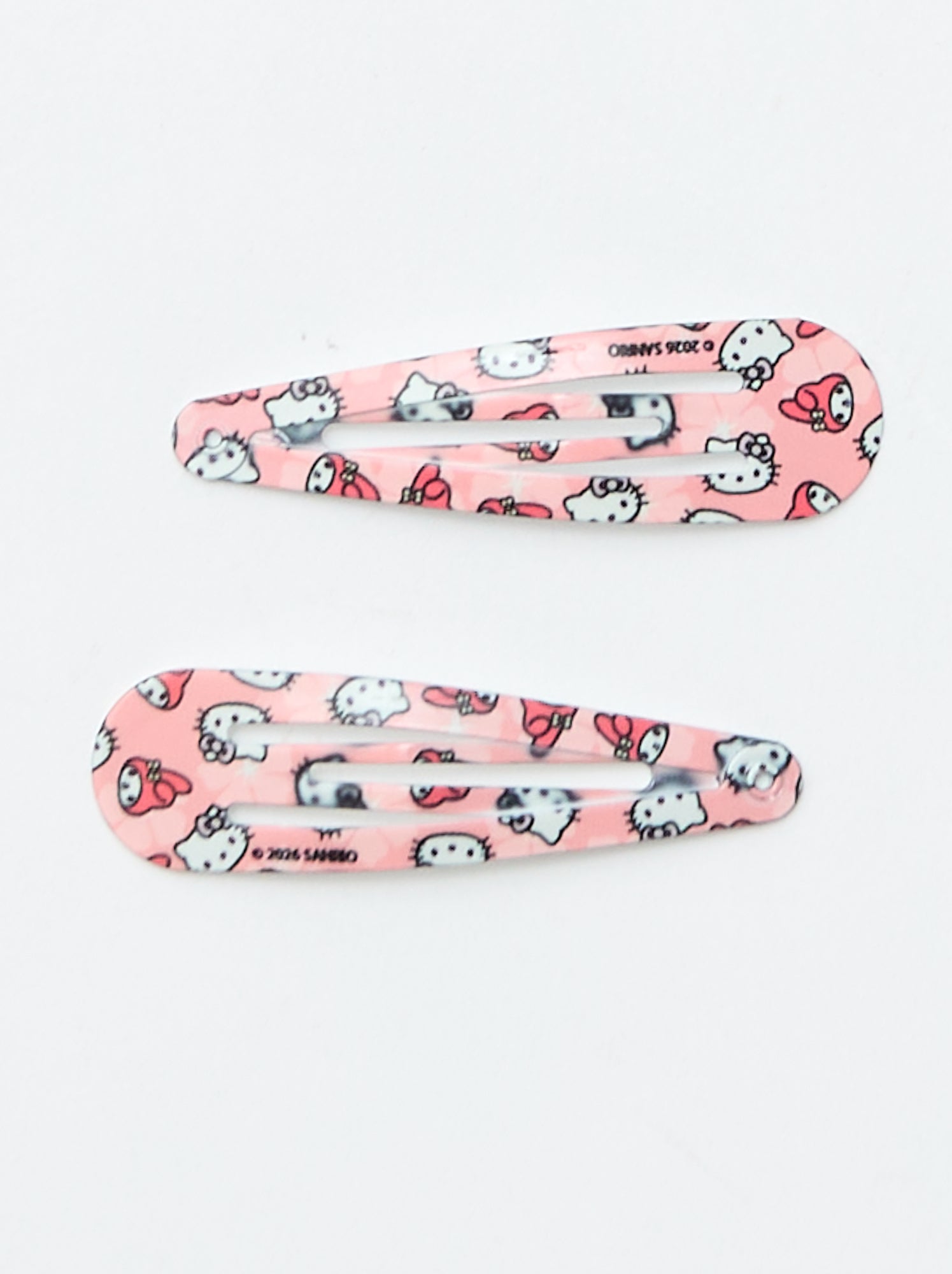 Lot de 4 pinces + 1 chouchou 'Hello Kitty' - Rose