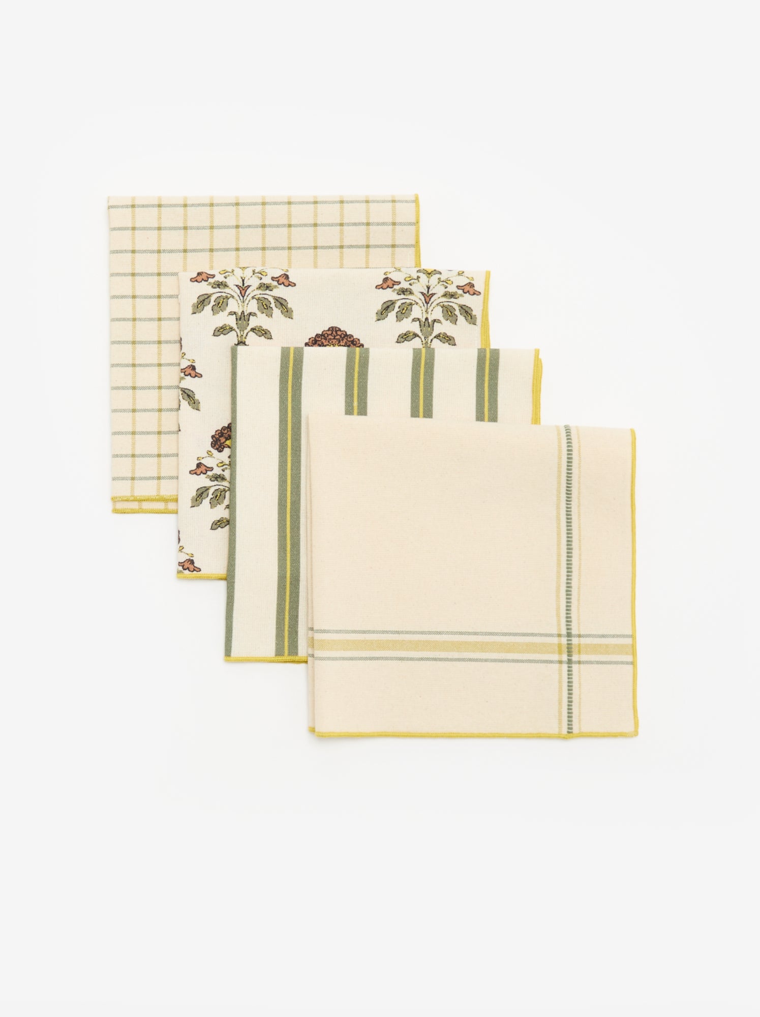 Lot de 4 serviettes de table 40 x 40 cm - Vert