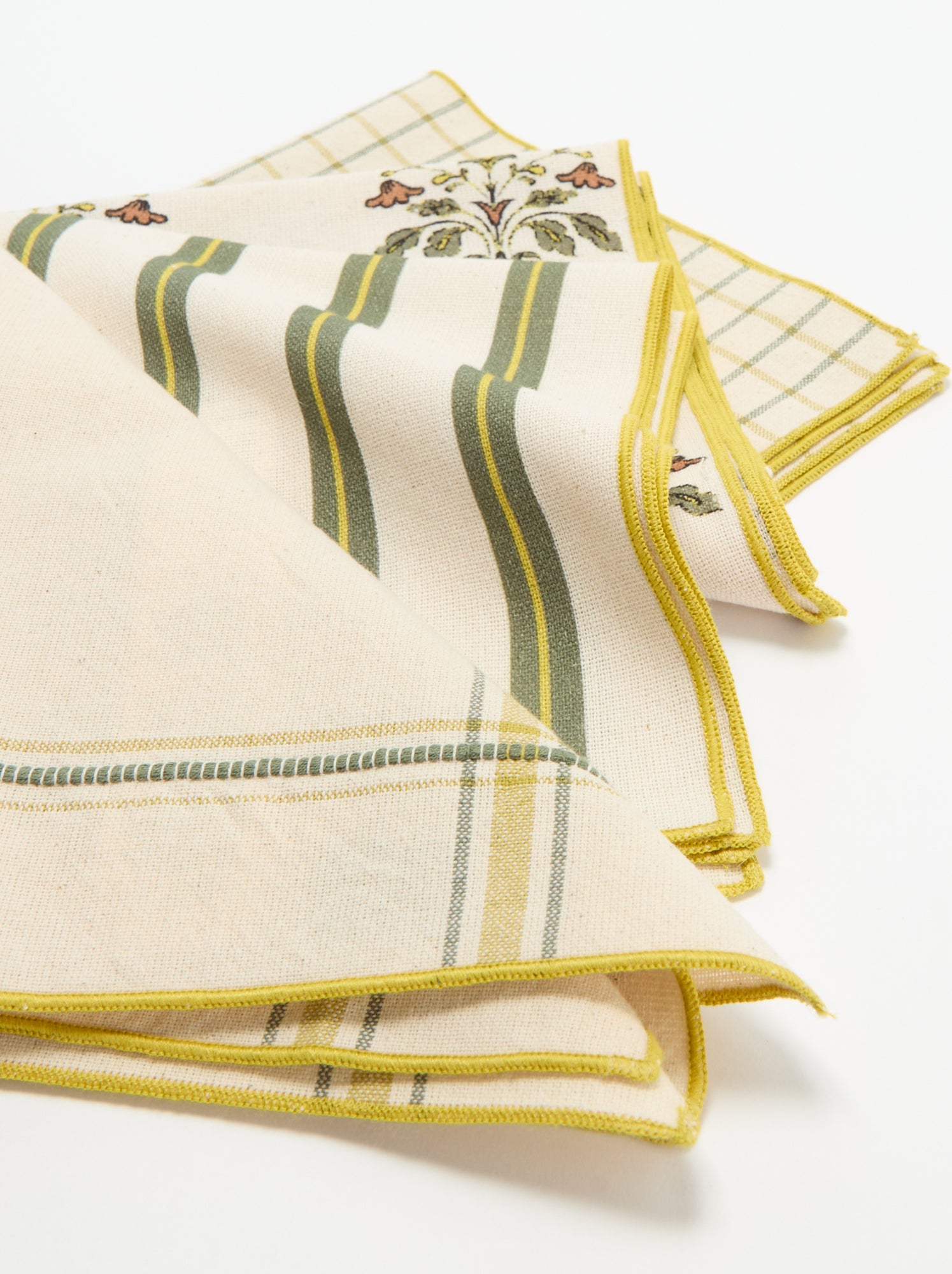 Lot de 4 serviettes de table 40 x 40 cm - Vert