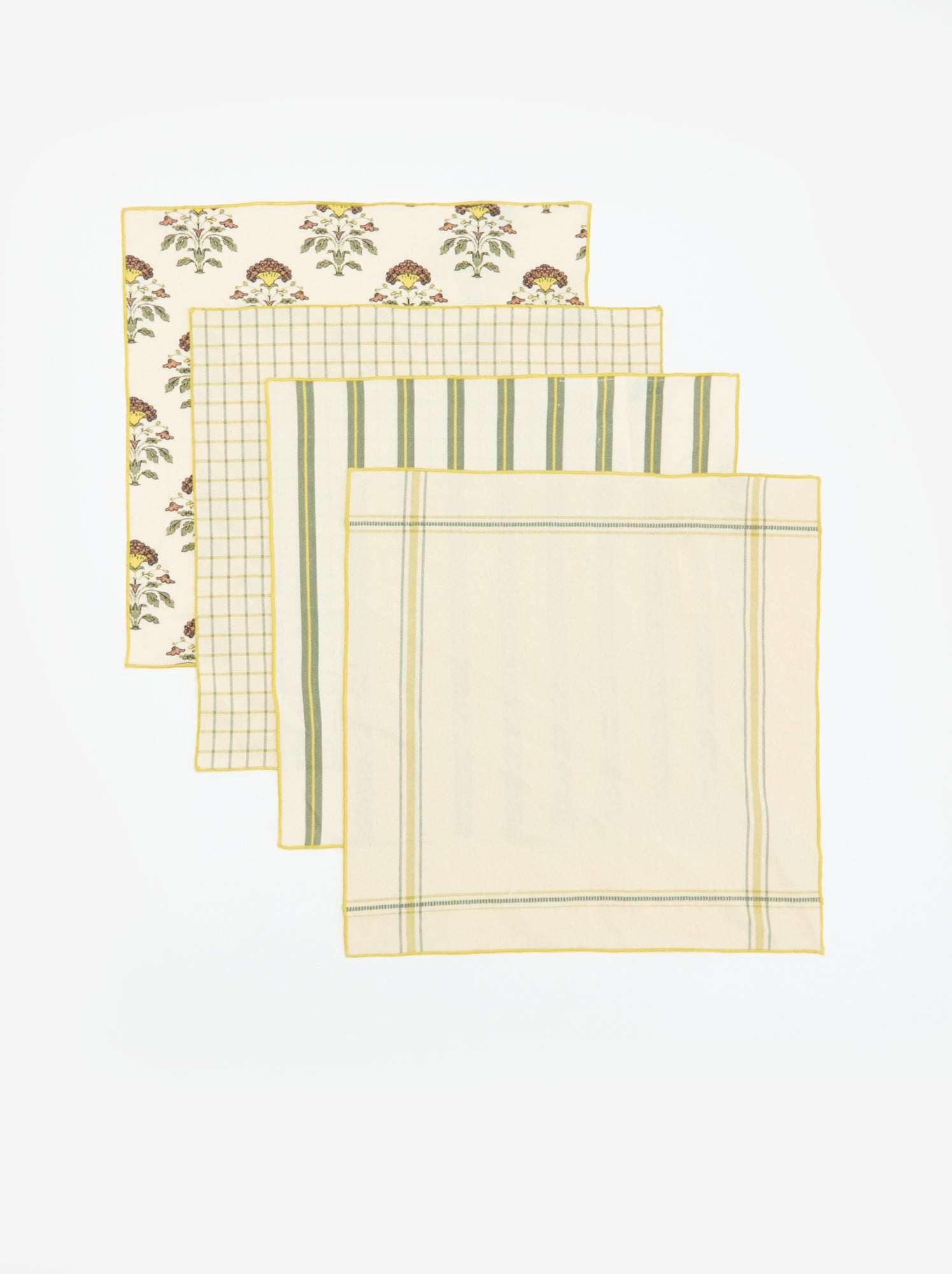 Lot de 4 serviettes de table 40 x 40 cm - Vert
